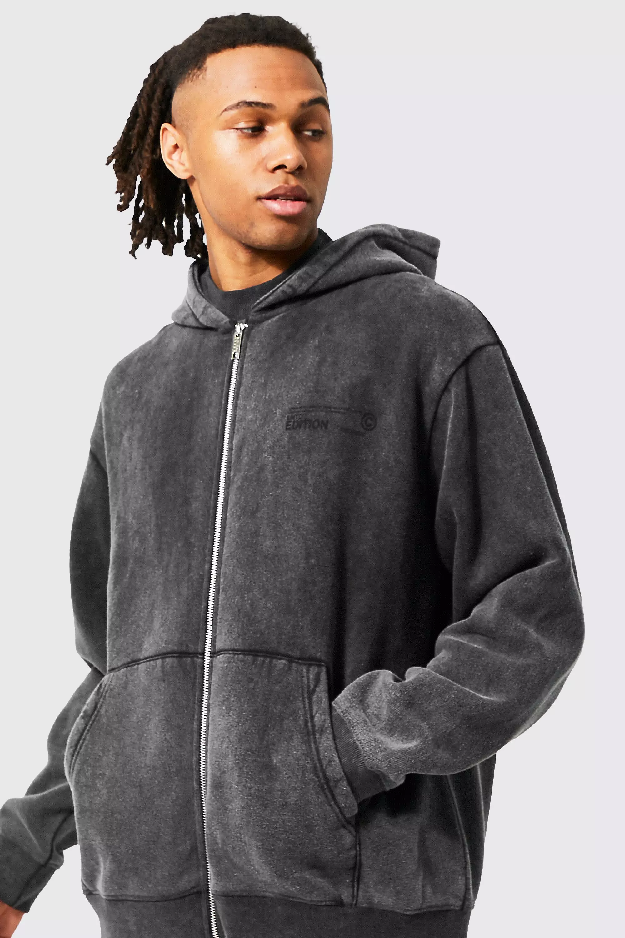 Oversized Zip Through Hoodie