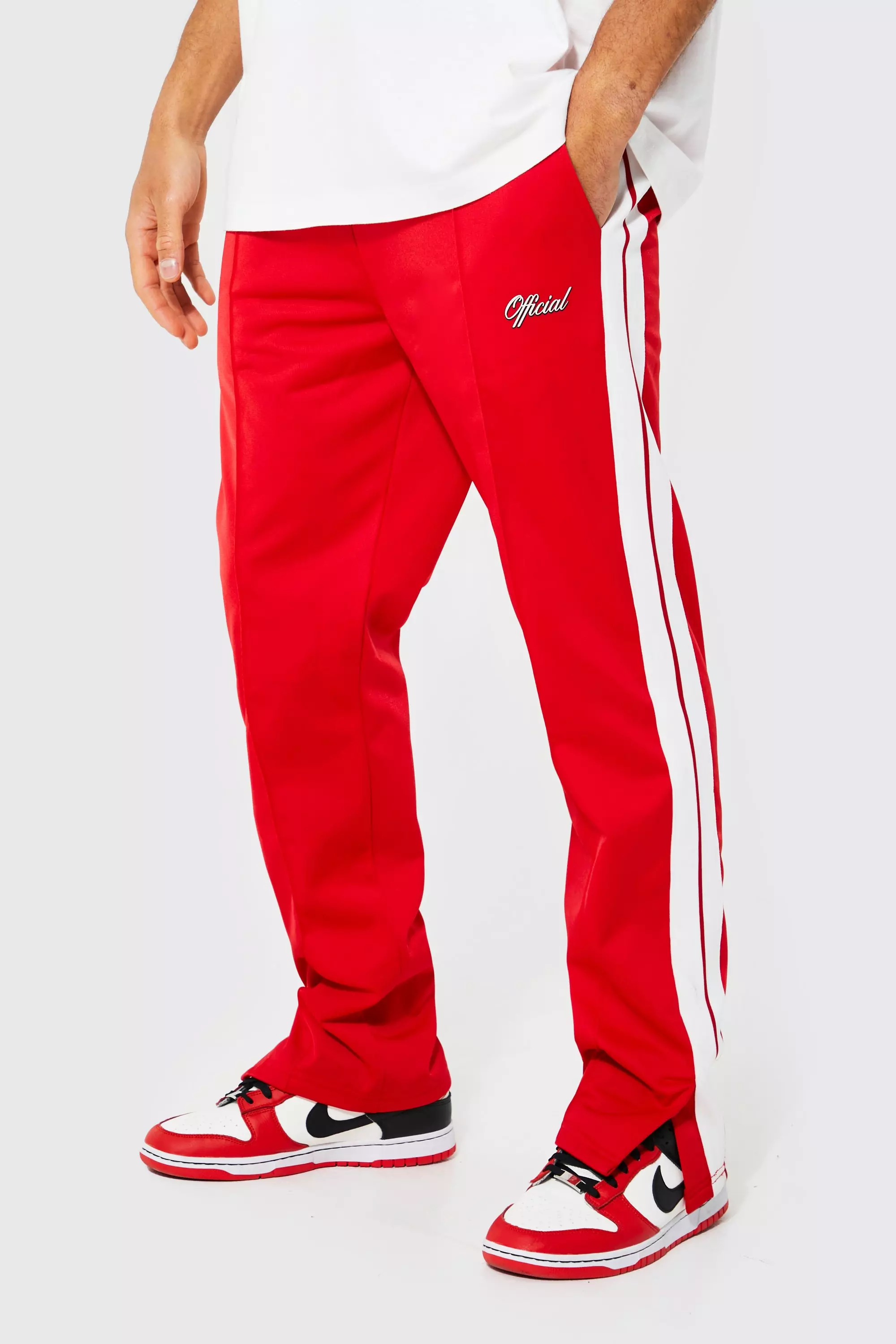 Mitchell & Ness Chicago Bulls Tear Away Jogger Pants in Red for