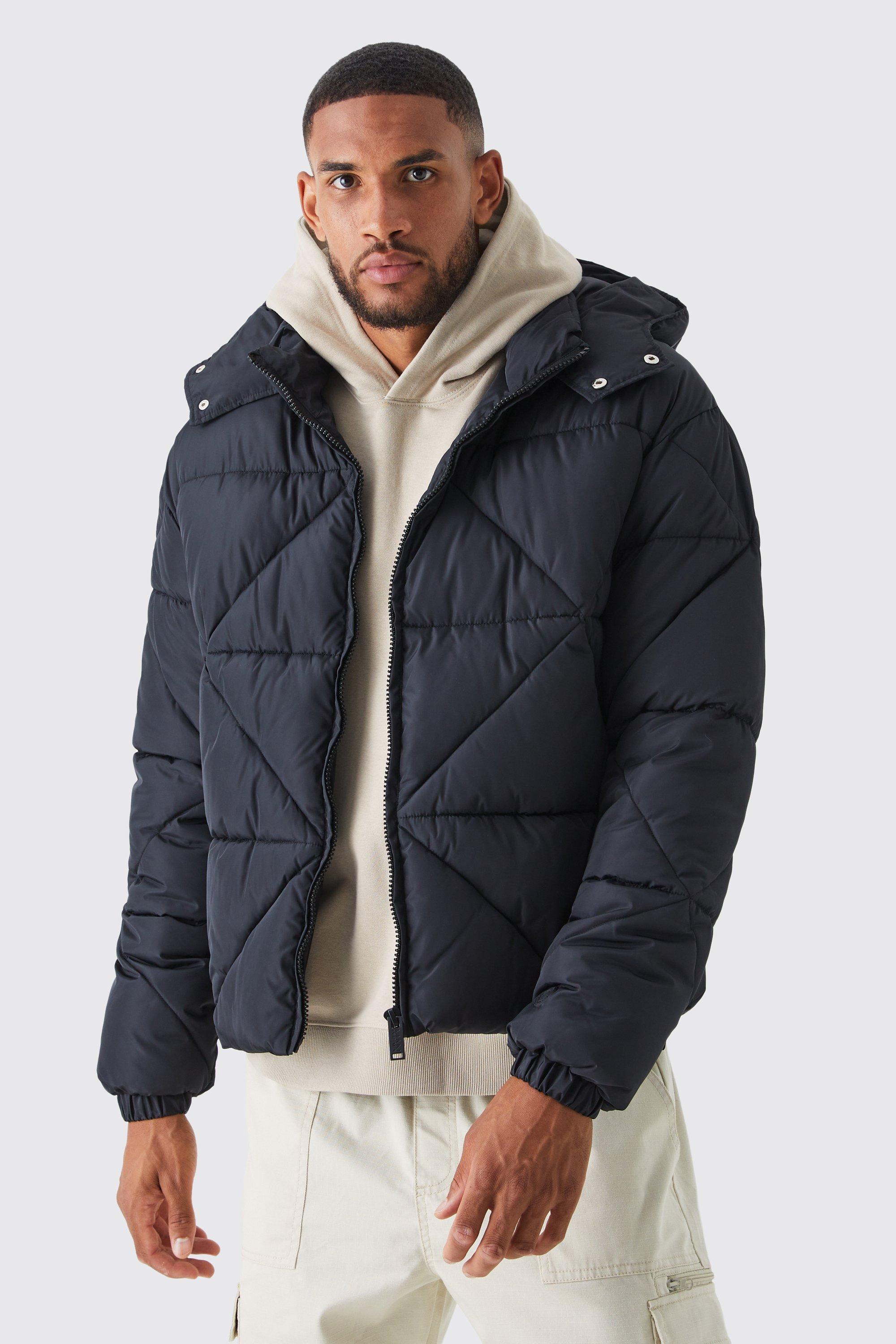 Men's Black Quilted Jackets | Quilted Jackets For Men | boohooMAN UK