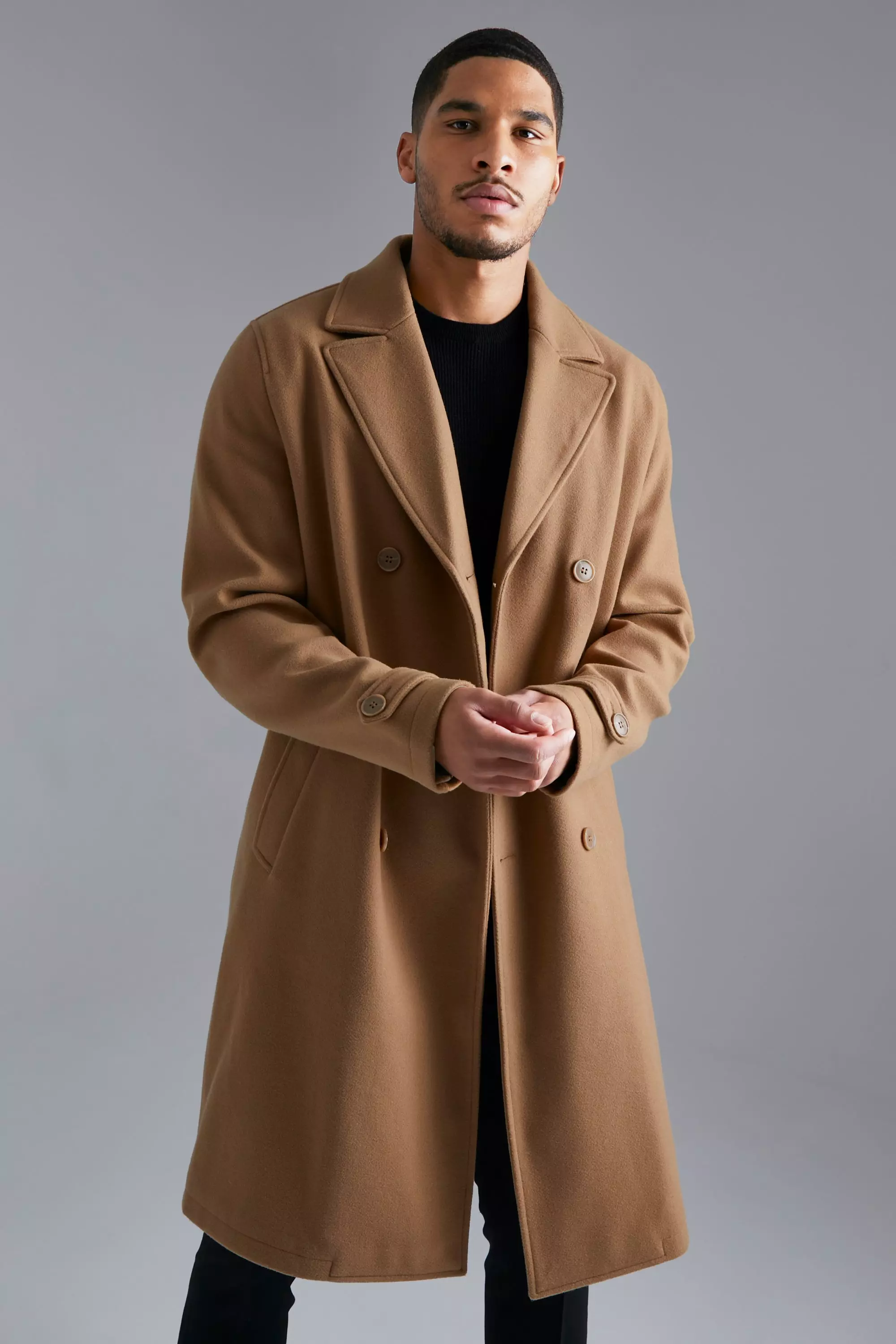 Camel wool clearance trench coat mens