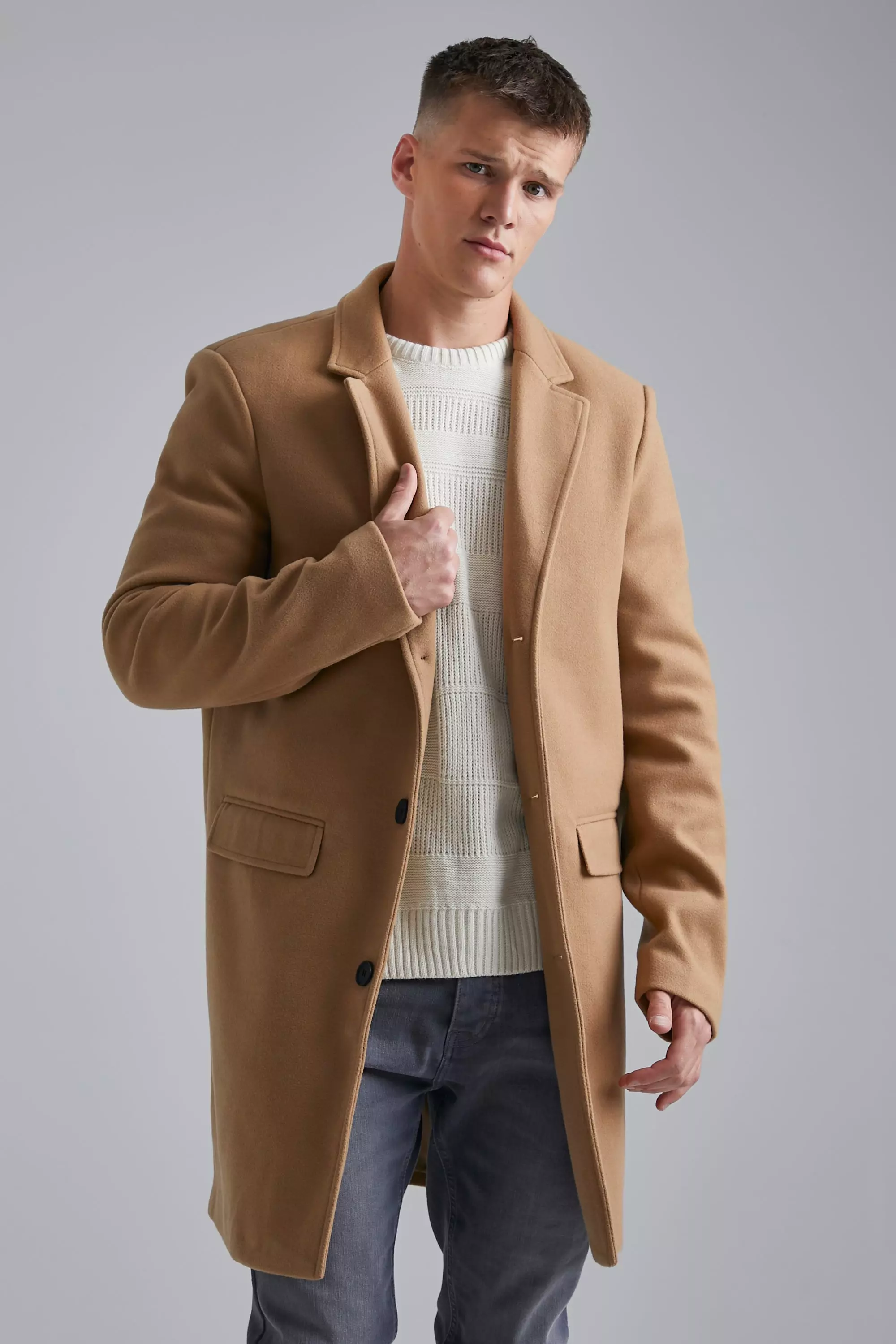 Mens tall wool on sale coat