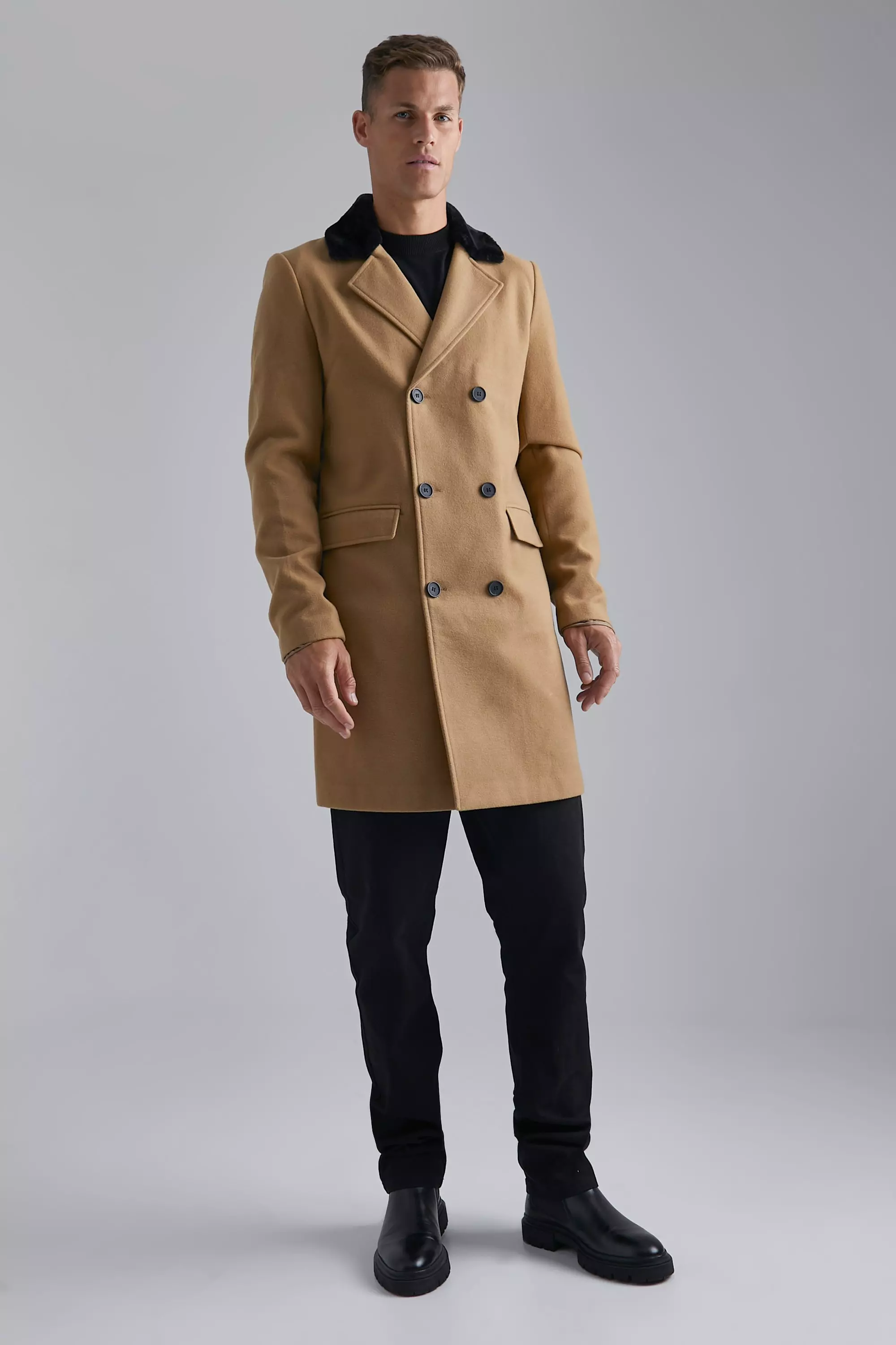 Mens tall hot sale peacoat coat