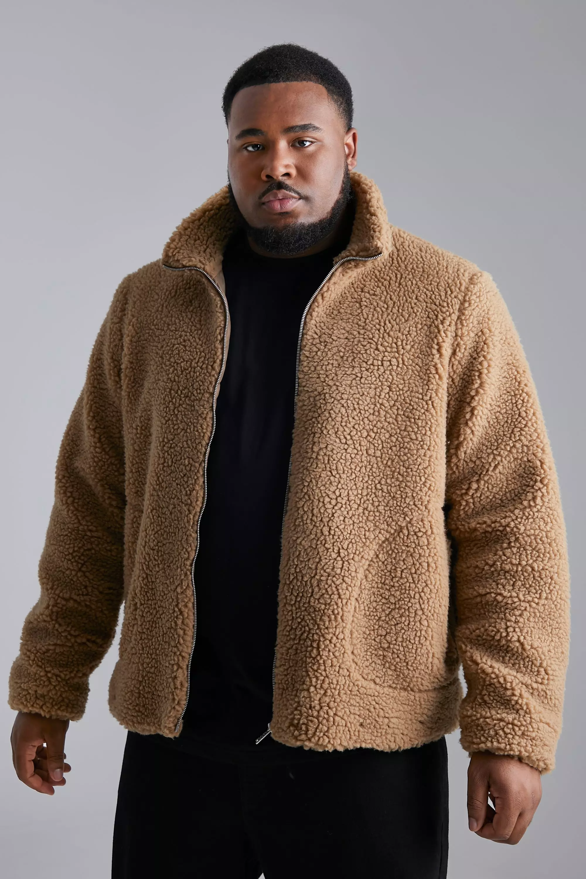 Teddy fur outlet jacket mens