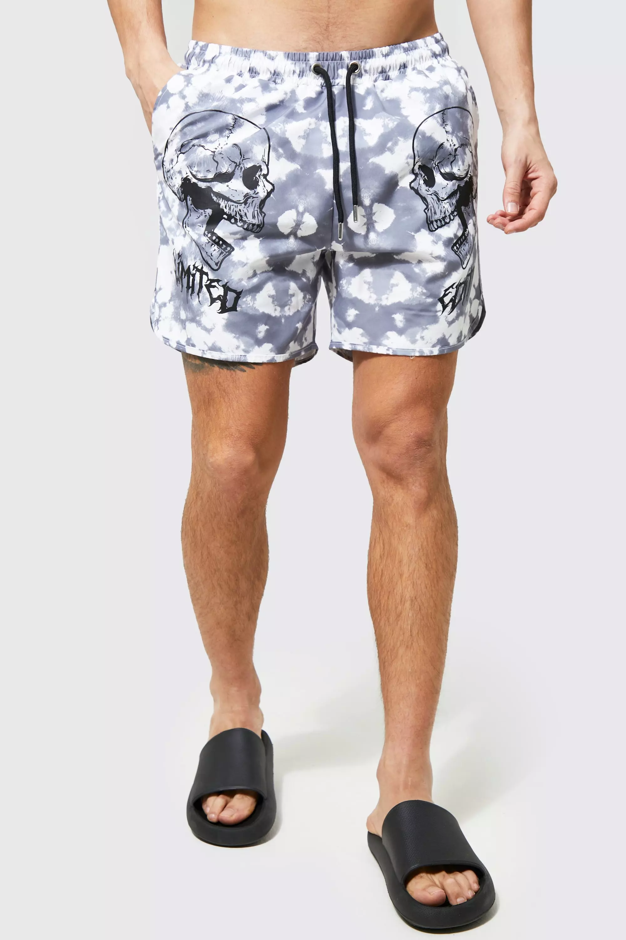 Mens skull hot sale board shorts