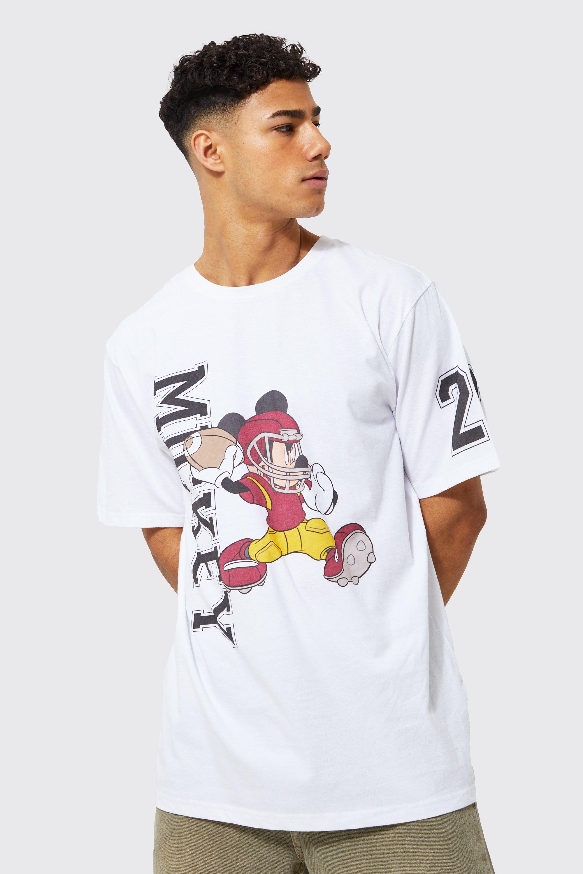 T-Shirt Oversize À Imprimé Mickey - Blanc - L, Blanc