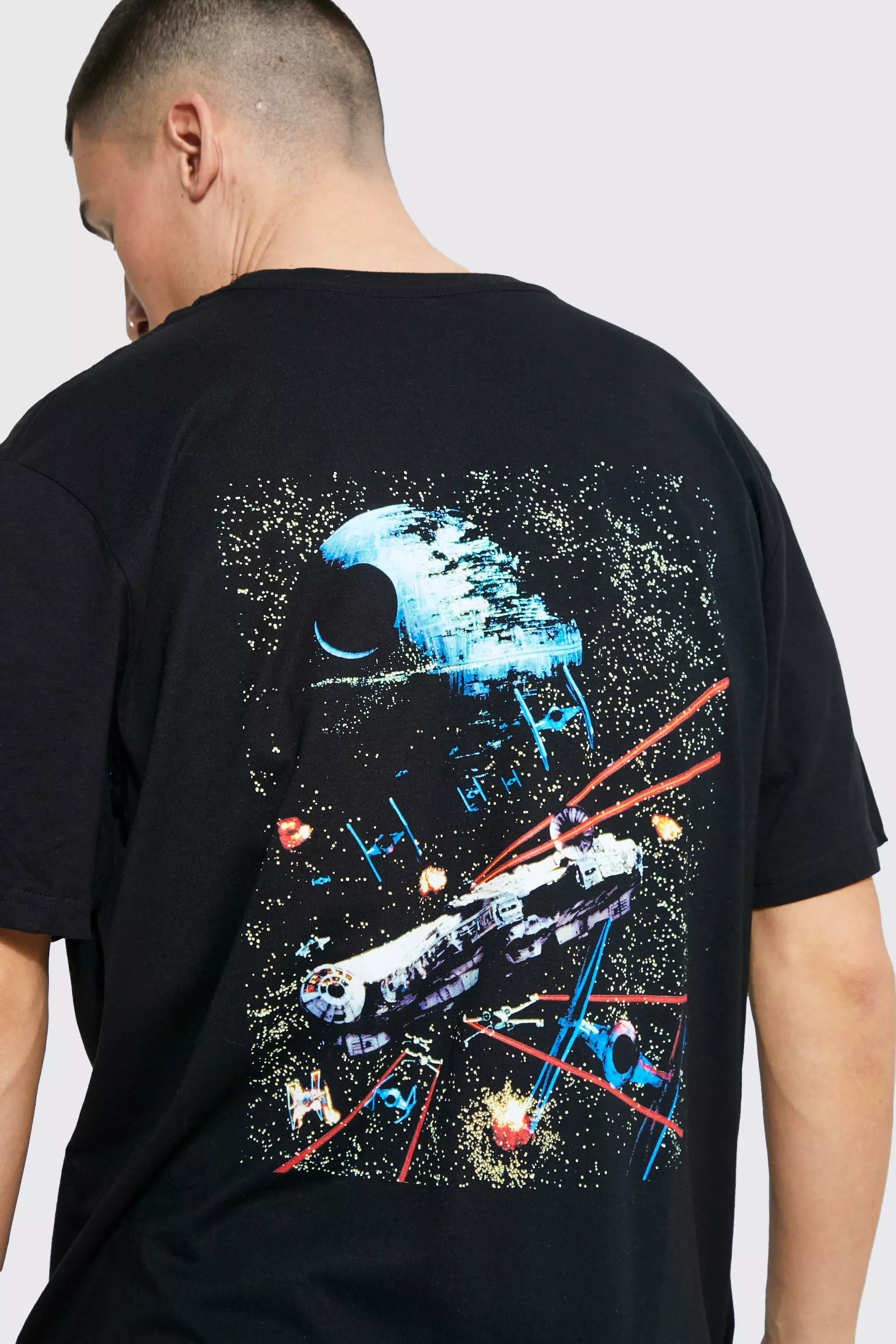 Oversized Star Wars Back Print T-shirt | boohooMAN USA