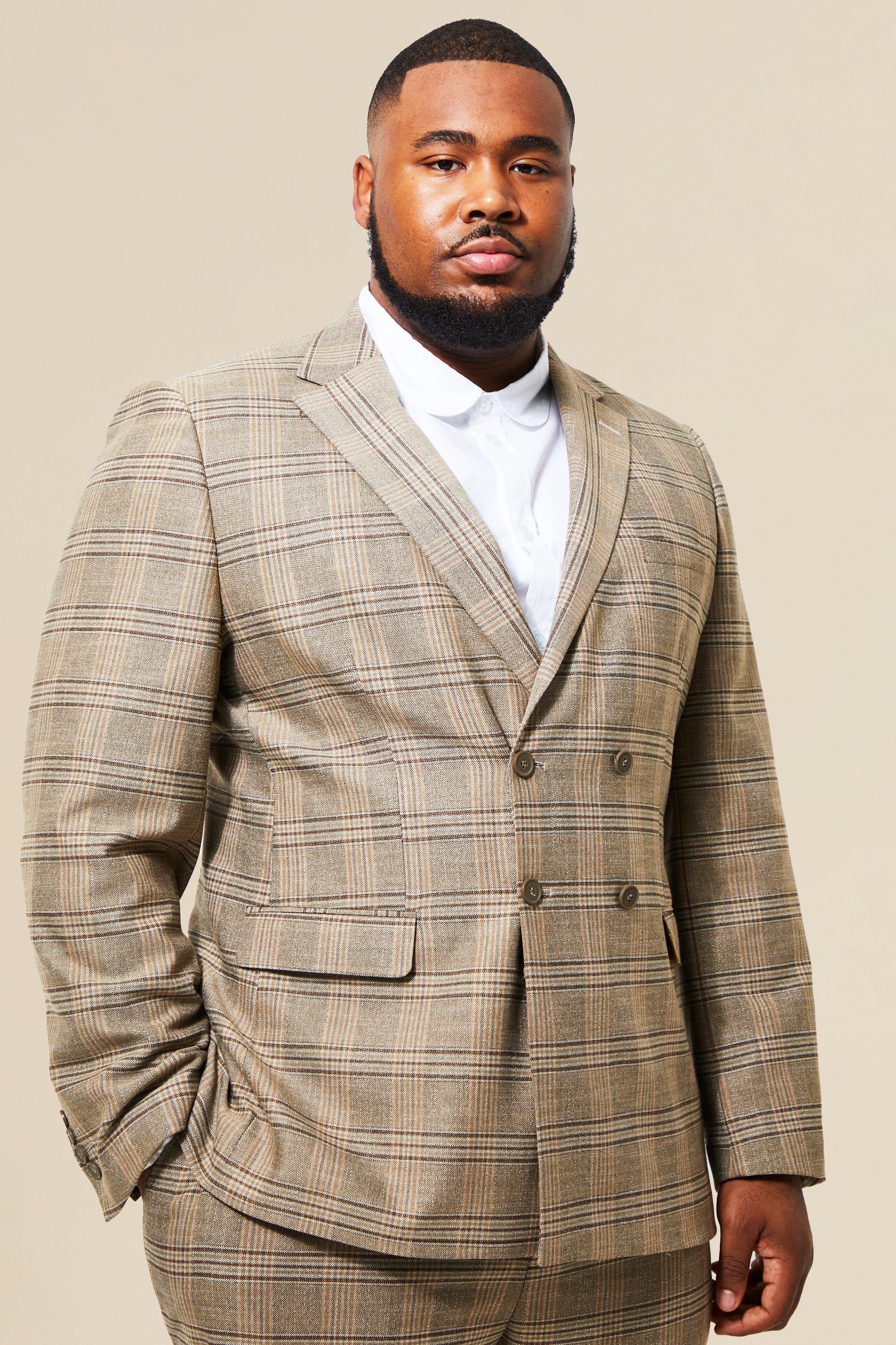 beige check jacket