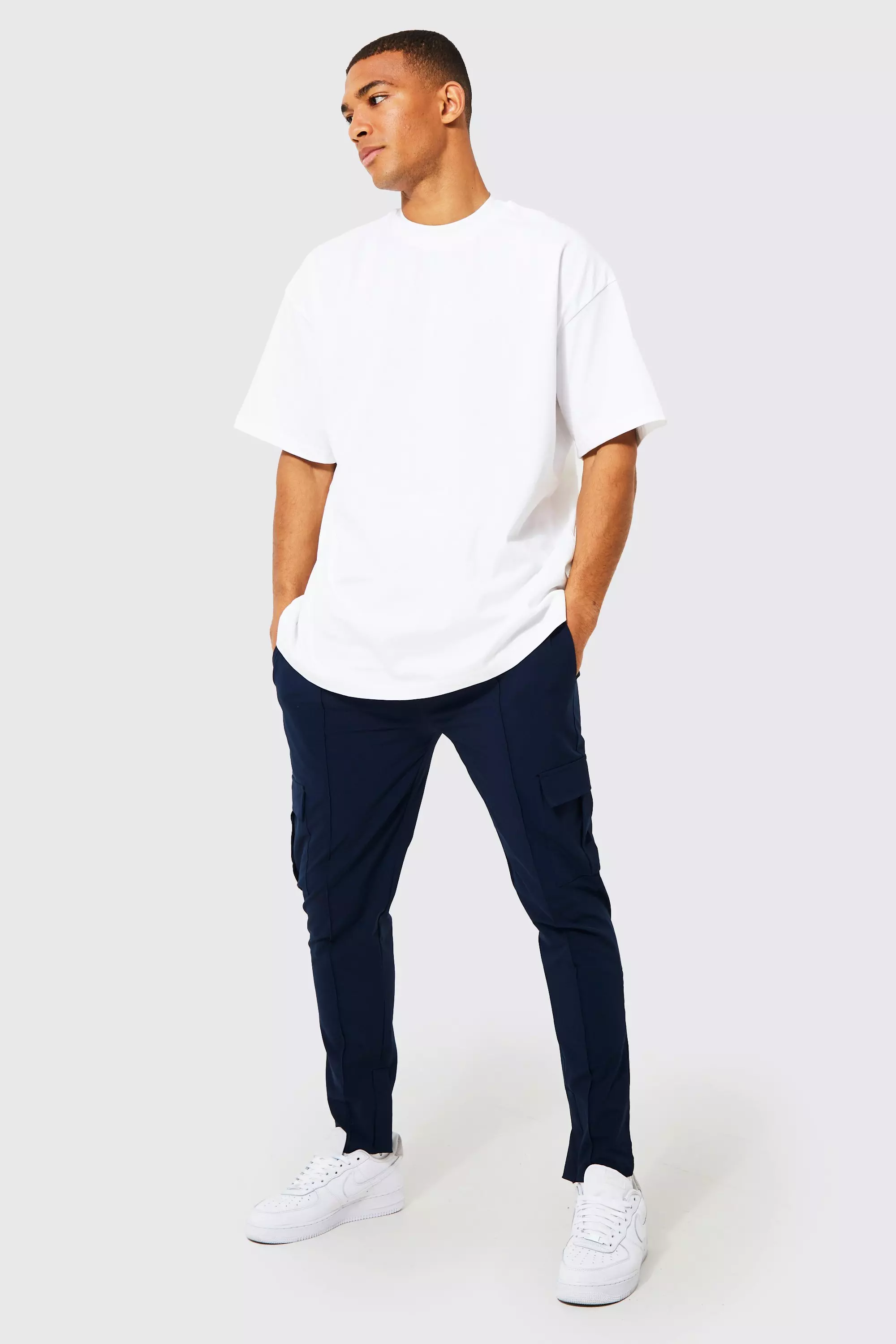 Oversized T-shirt And Woven Jogger Set
