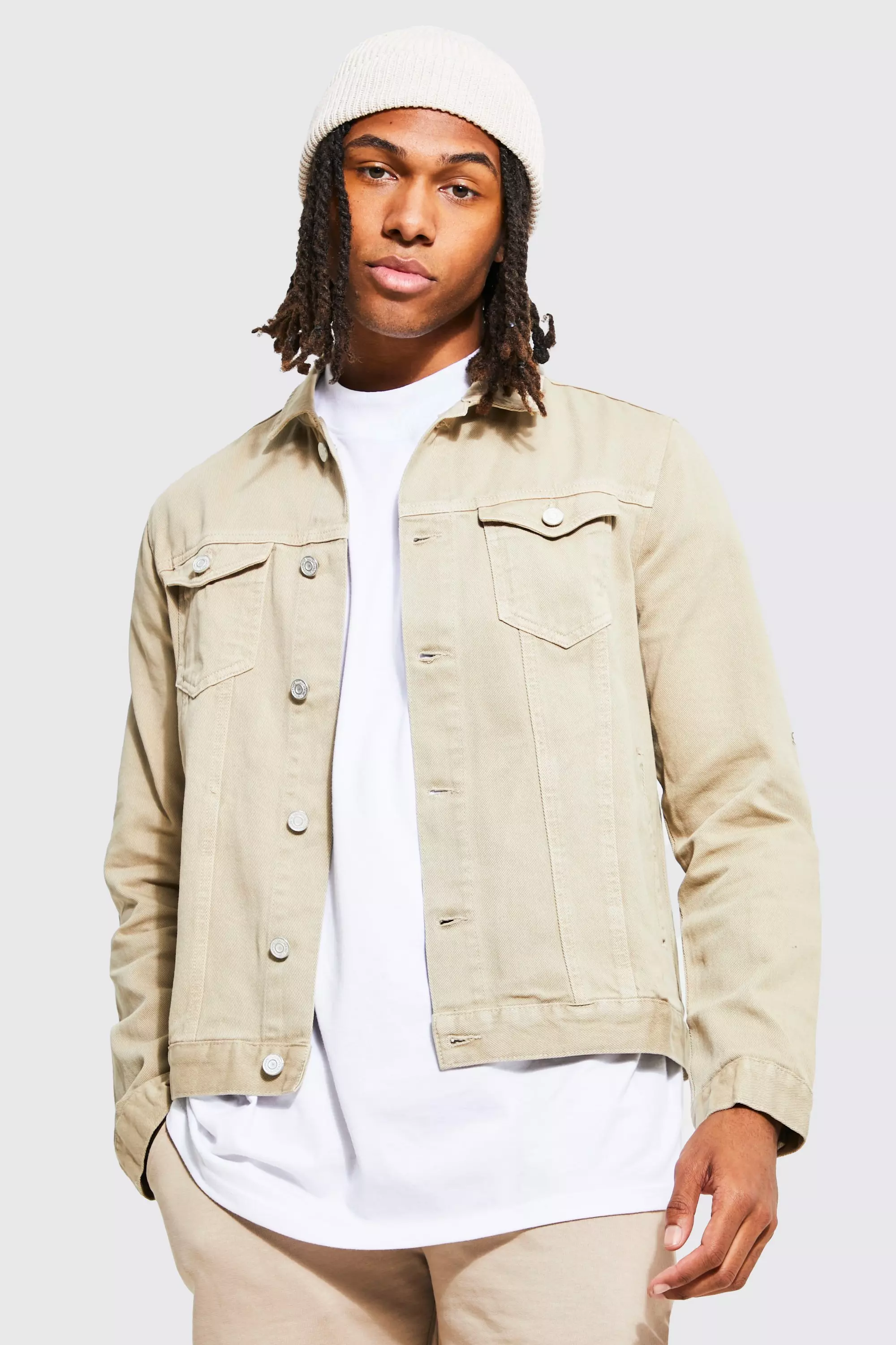 Regular Overdye Washed Denim Jacket | boohooMAN USA