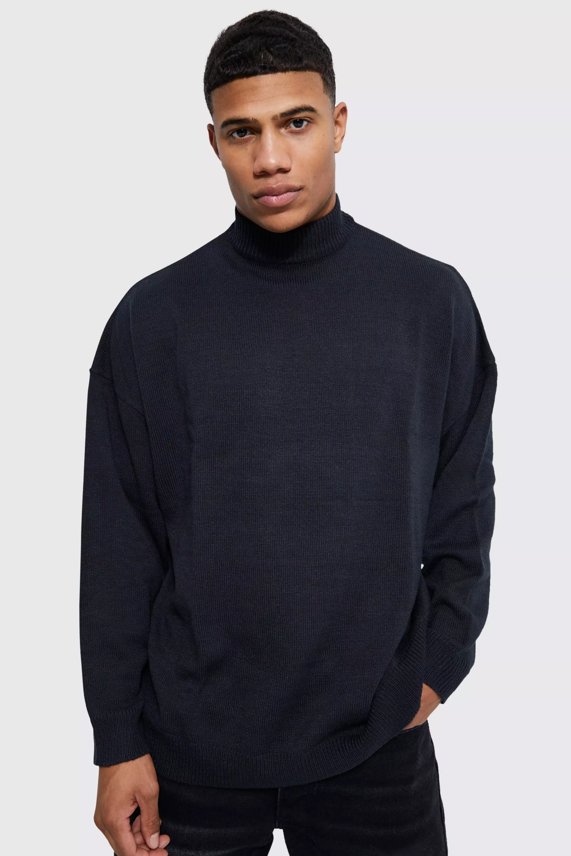 Oversized Funnel Neck Chunky Sweater