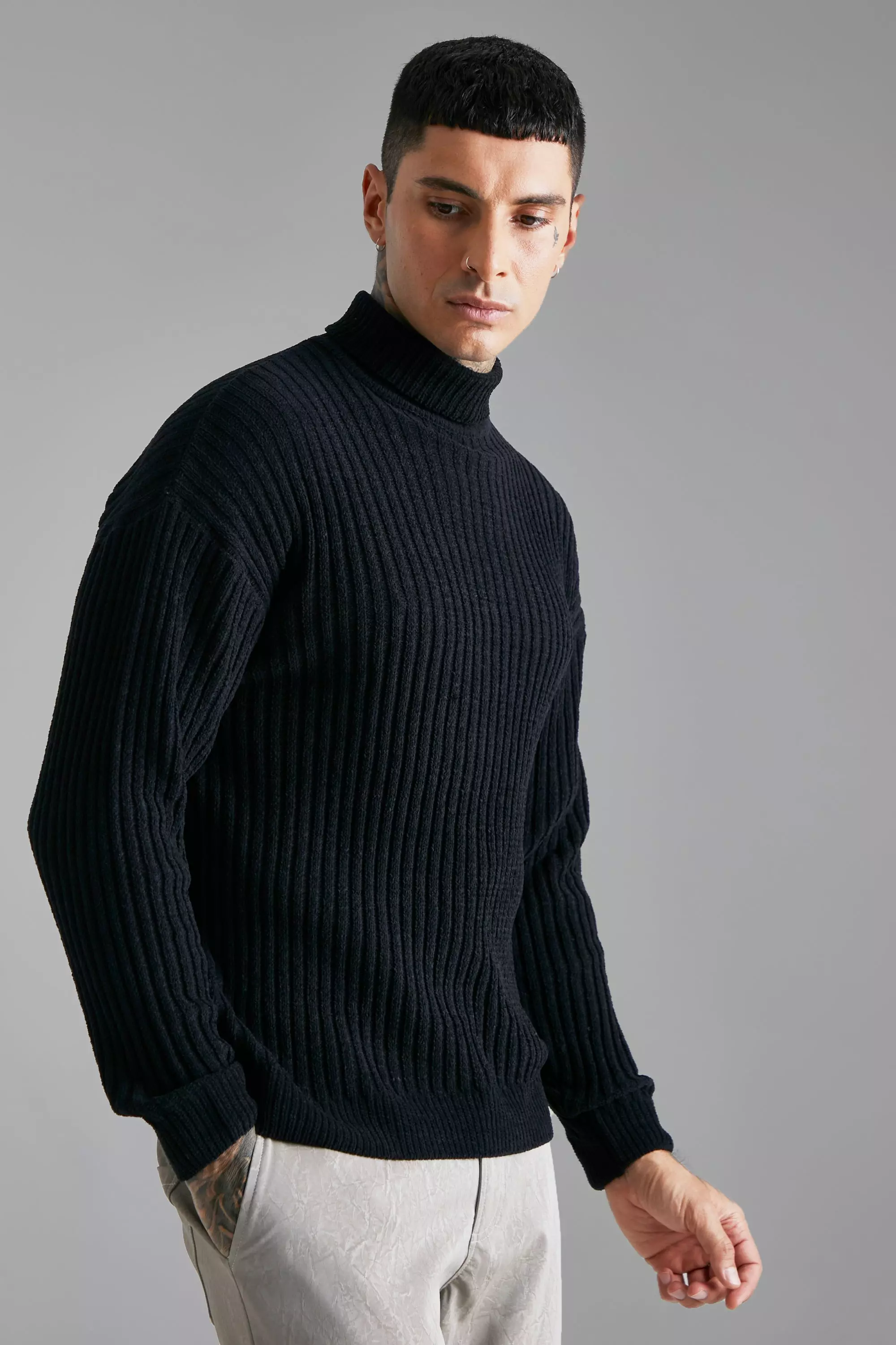 Roll neck chenille jumper sale