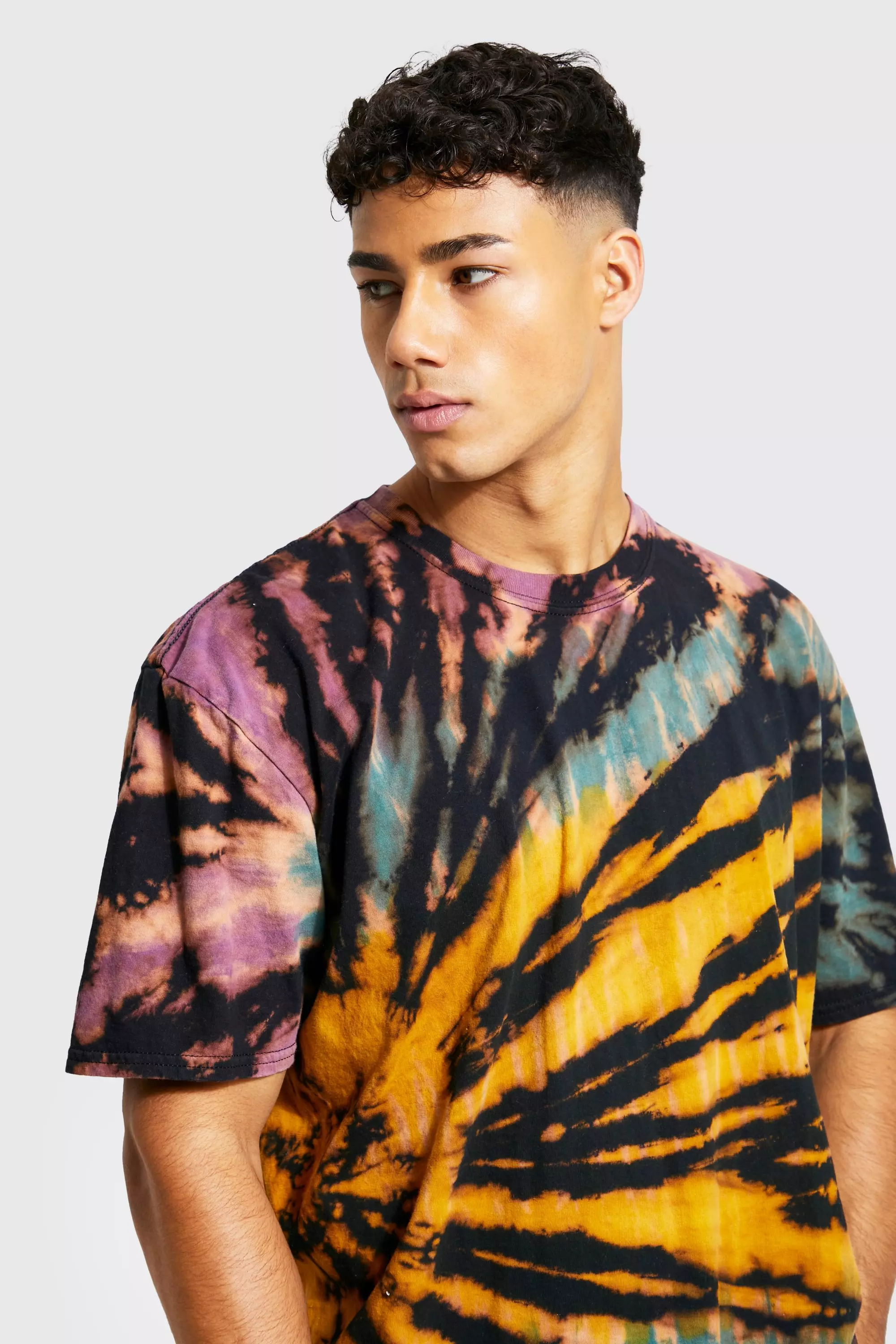 Oversized Tie Dye T shirt boohooMAN USA