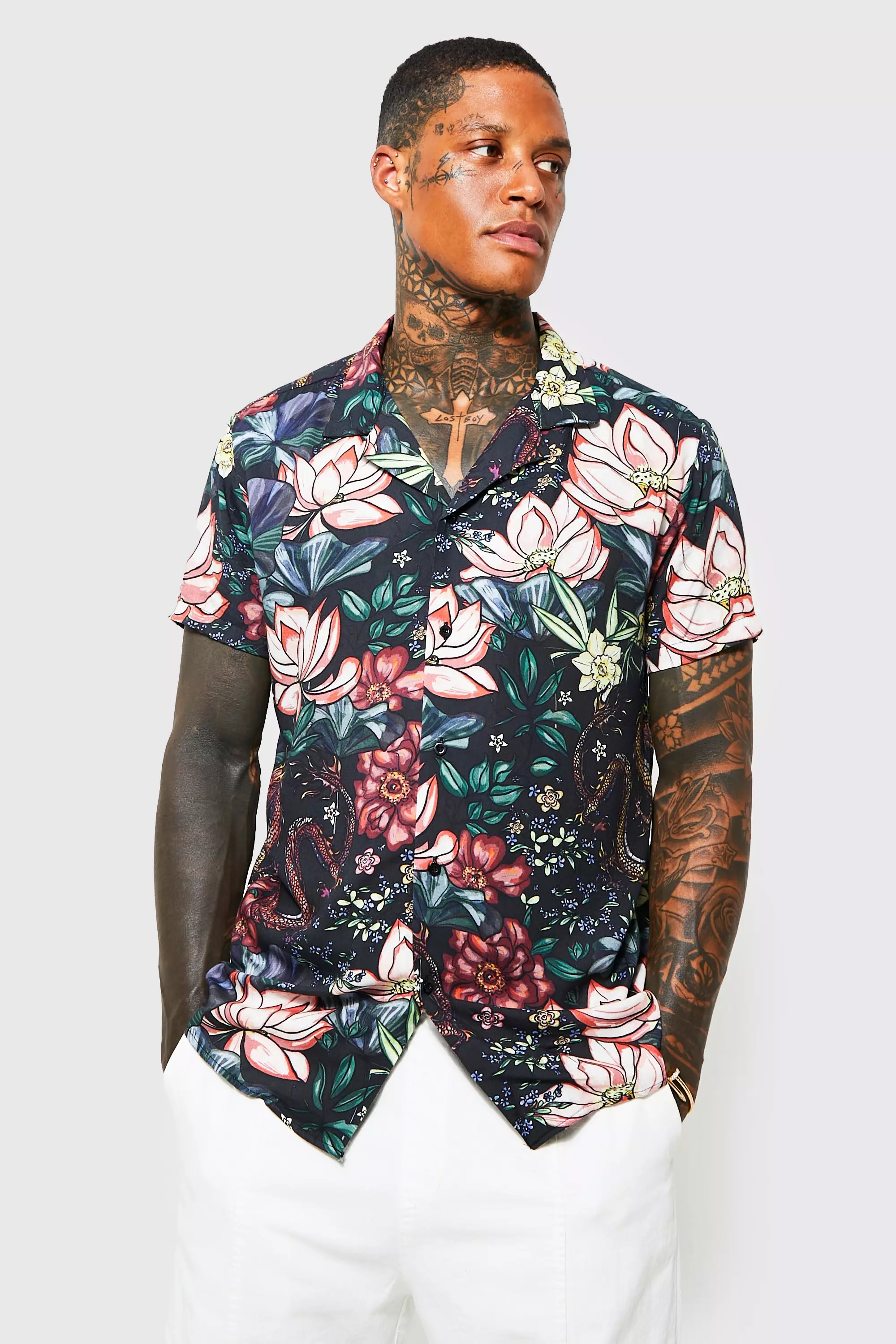 boohooman hawaiian shirt