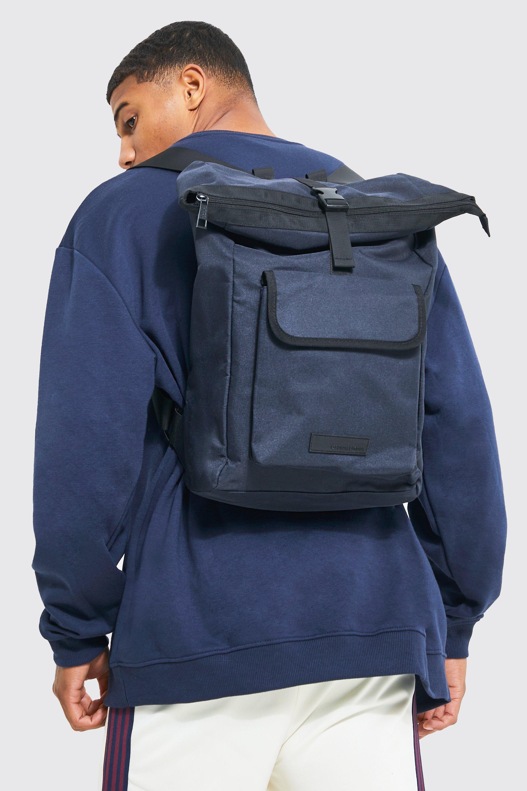 sac à dos en nylon homme - bleu - one size, bleu