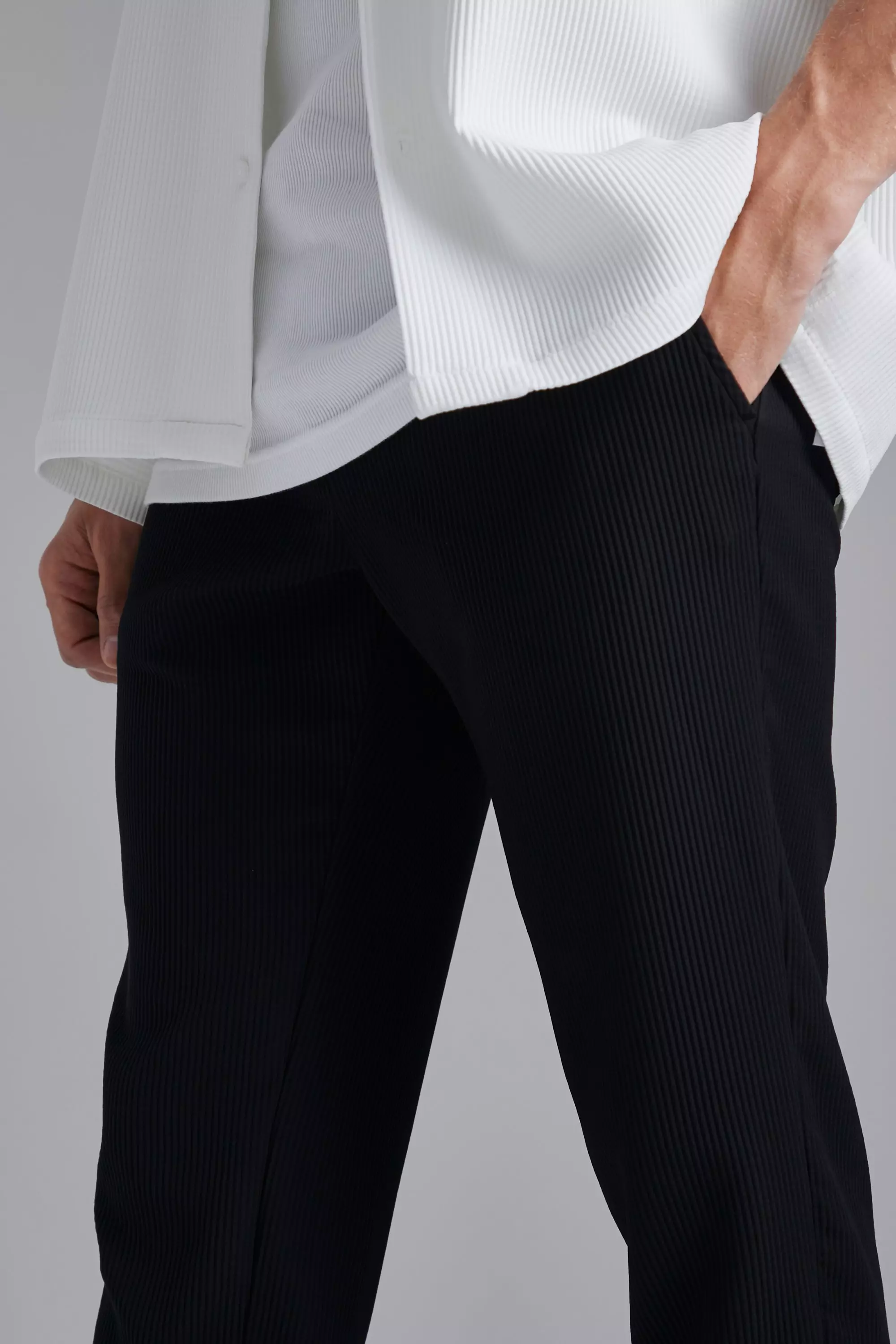 Slim Fit Pleated Trousers