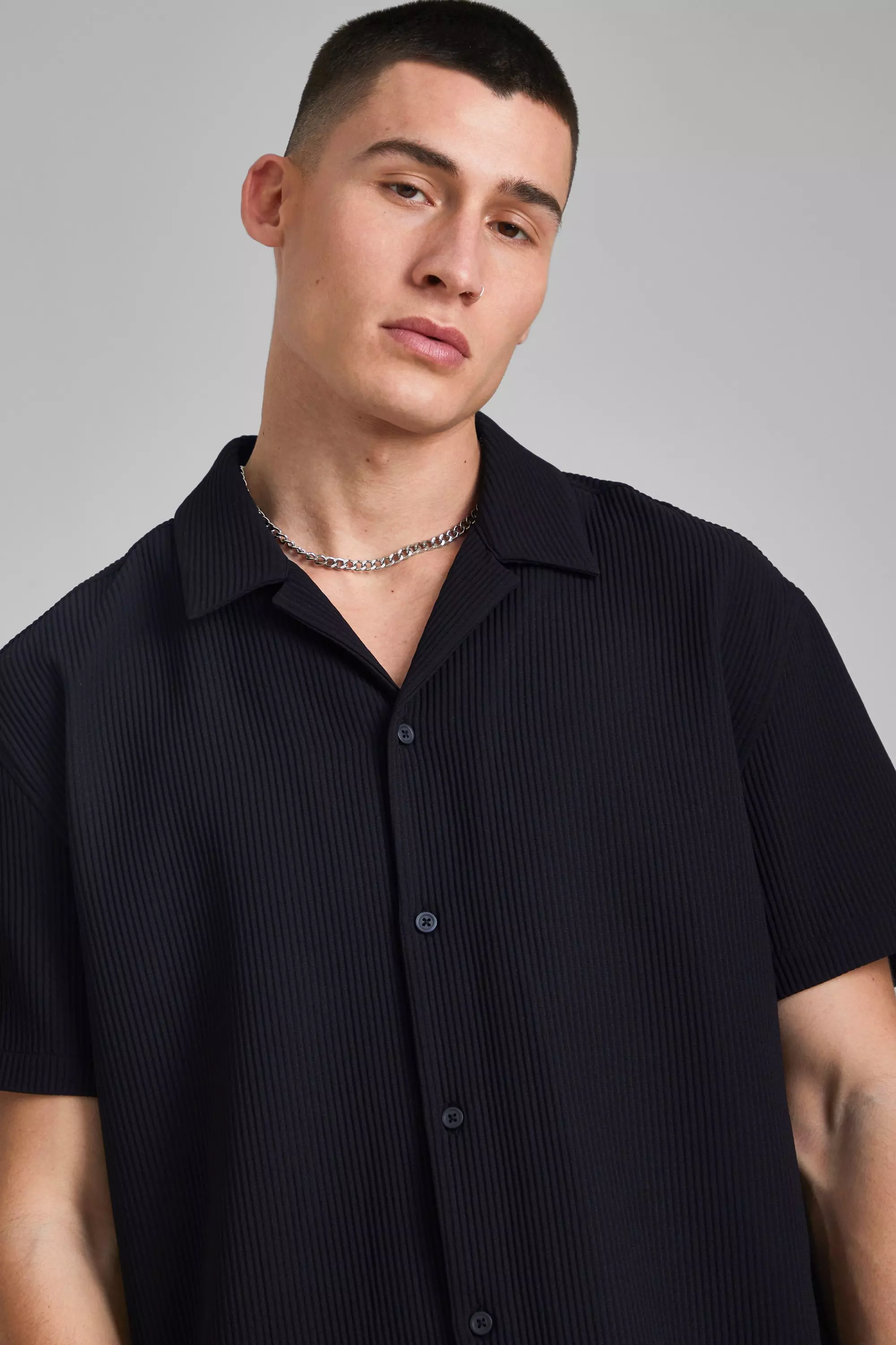 Chemise manche best sale courte homme oversize