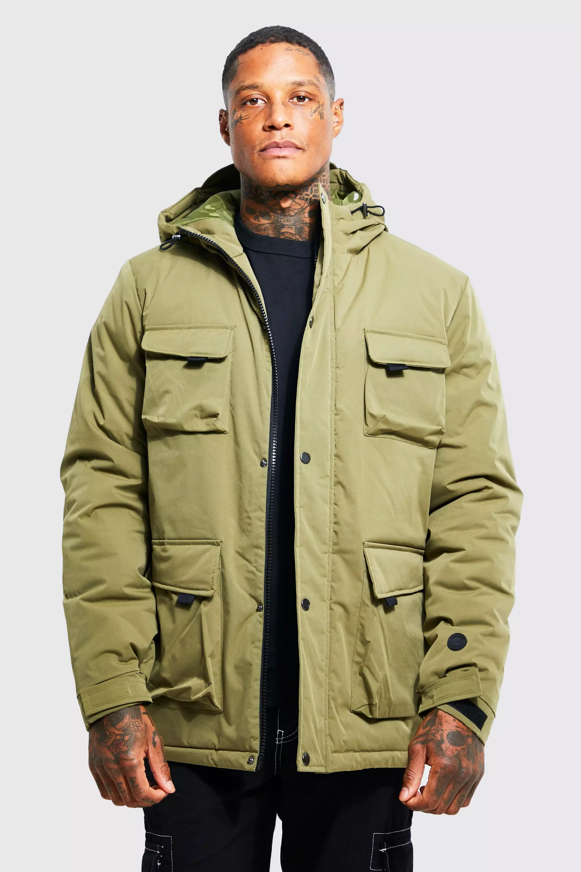 Mens smart sales parka coats