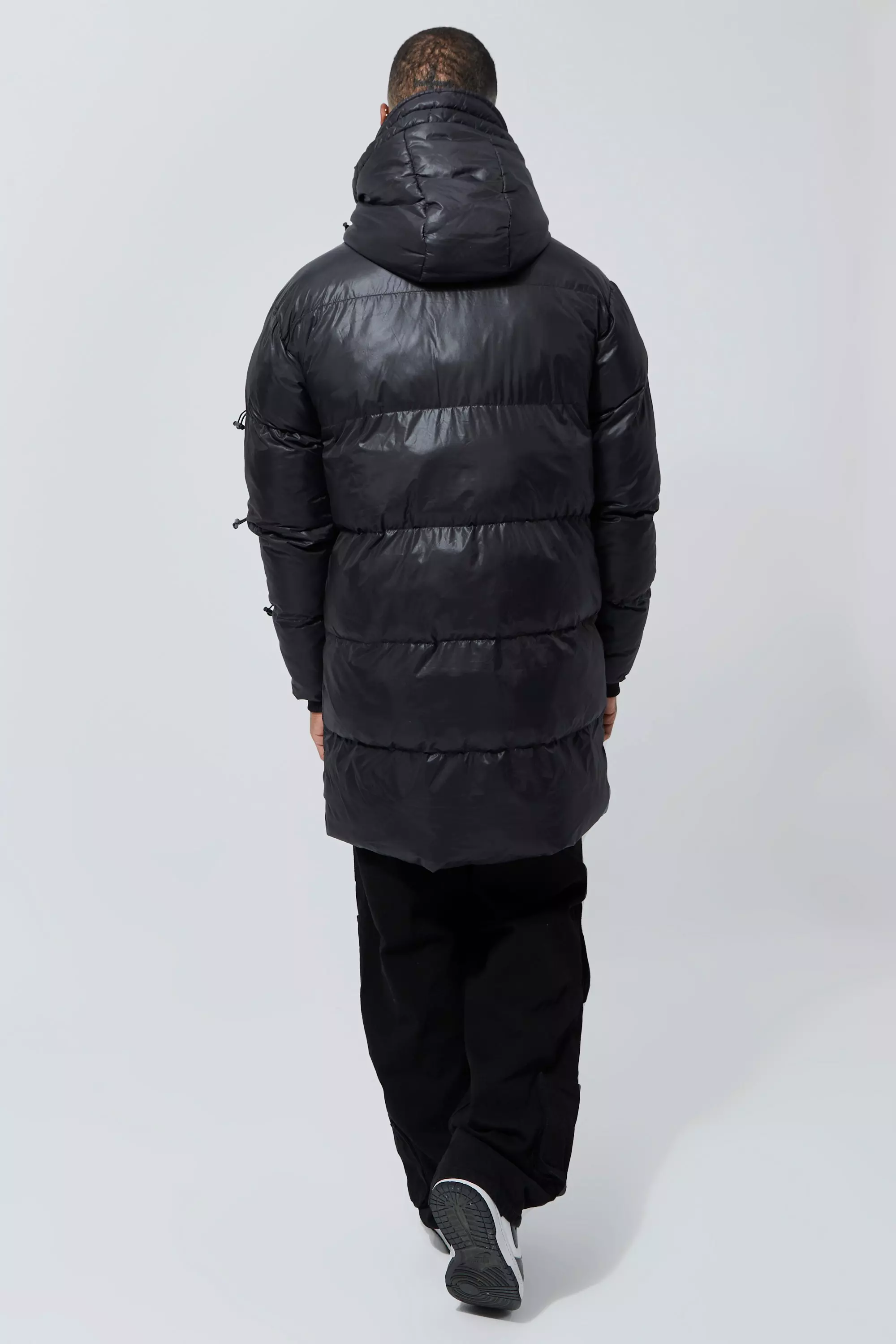 Boohooman longline puffer store jacket