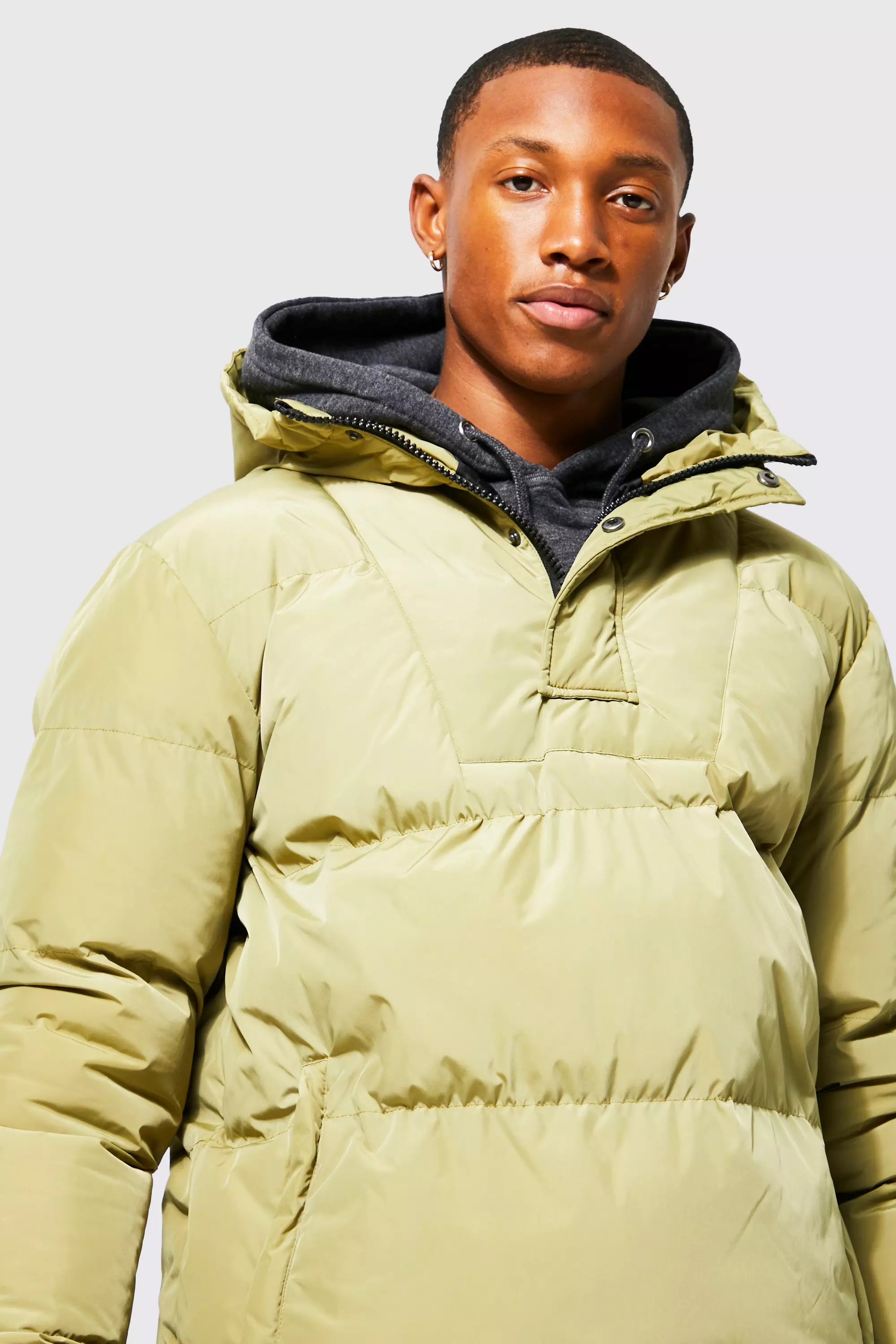 Puffer pullover cheap jacket