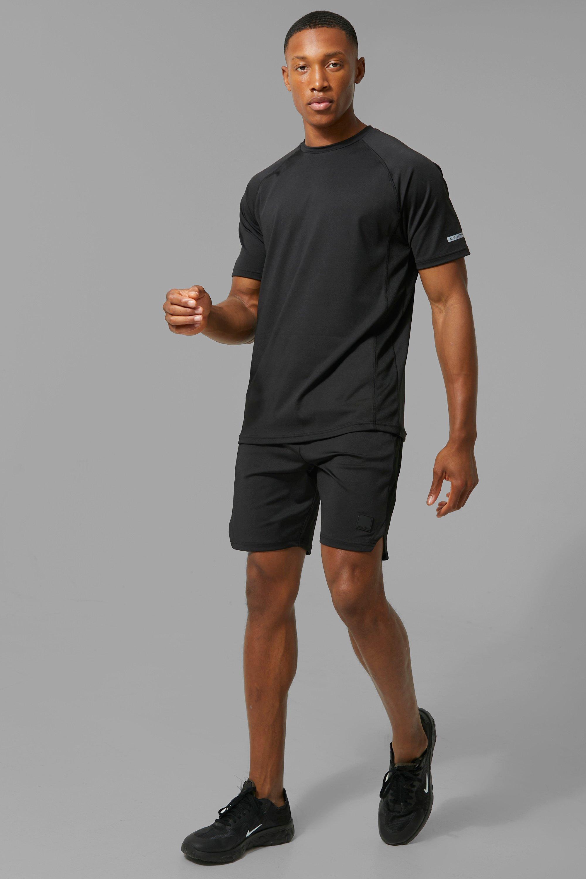 Image of Set T-shirt & pantaloncini Man Active per alta performance, Nero