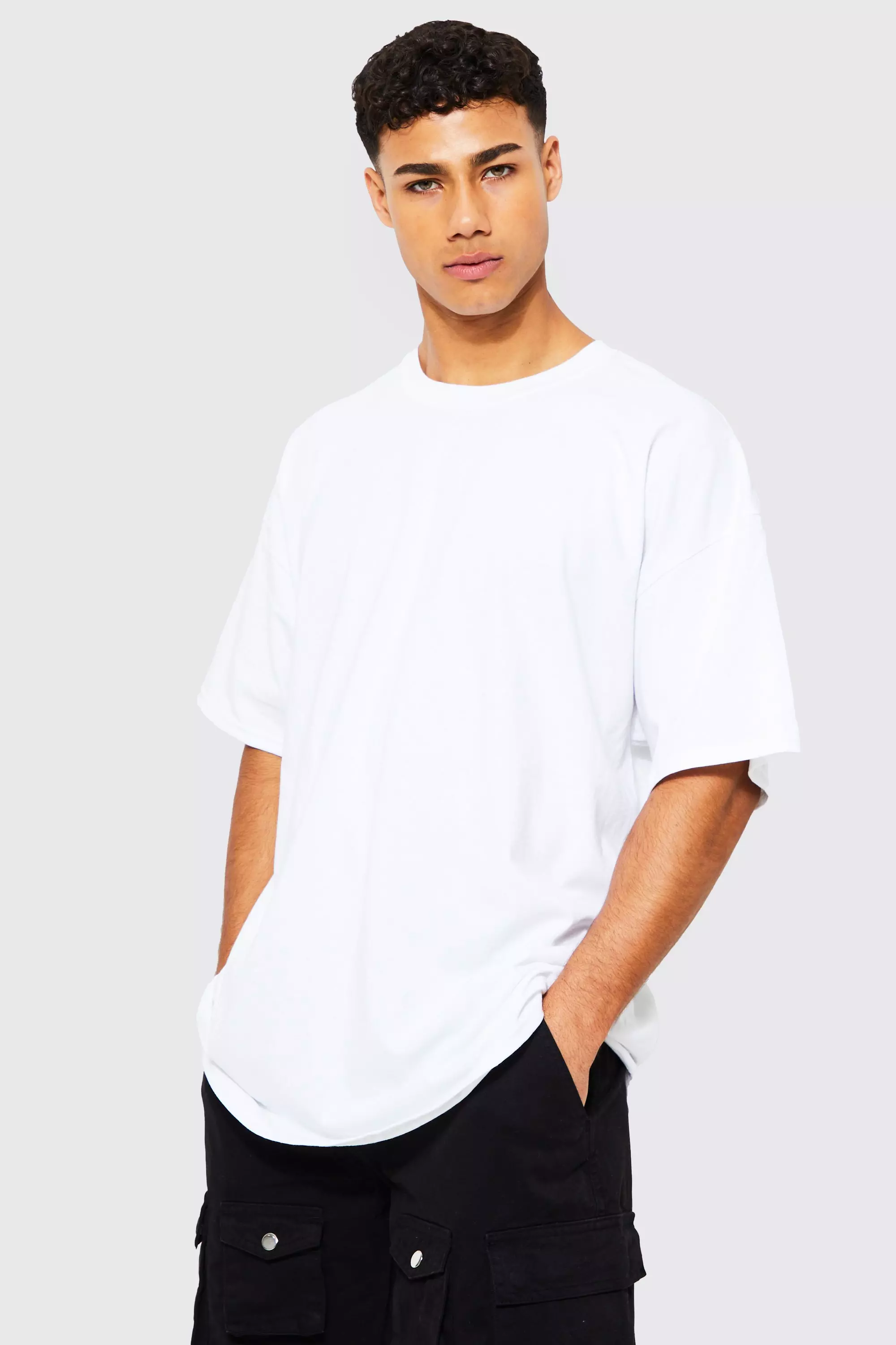 ASOS DESIGN oversized T-shirt in off-white with New York city print
