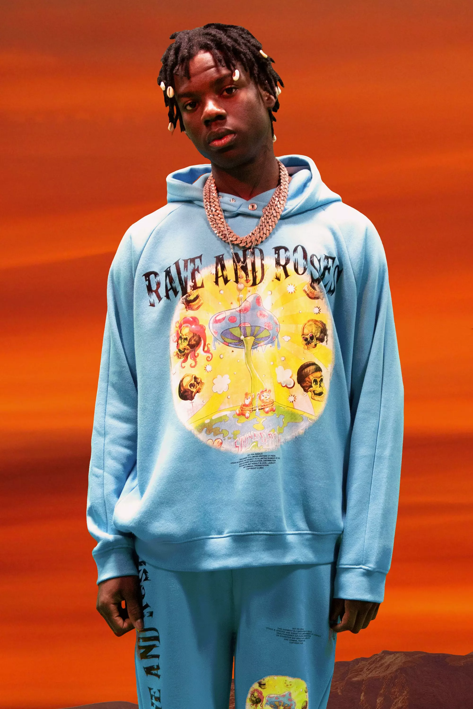 Juice Wrld Rose Hoodie