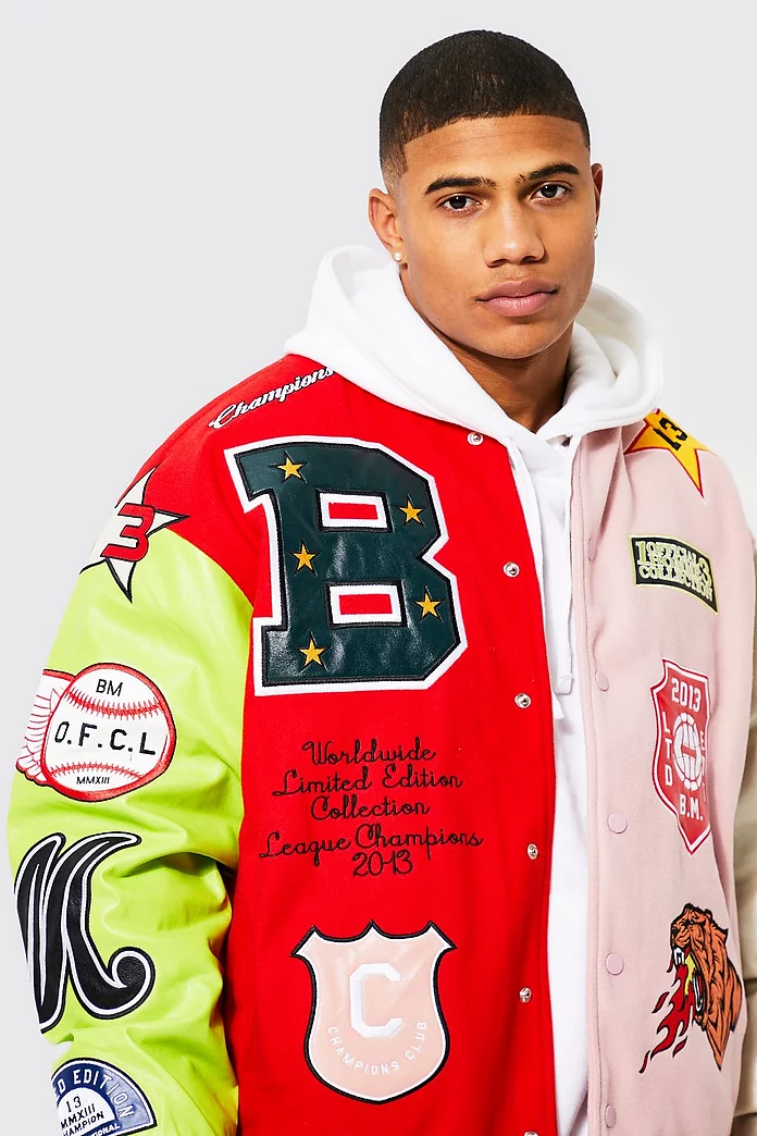 Mmxiii Varsity Jacket | boohooMAN