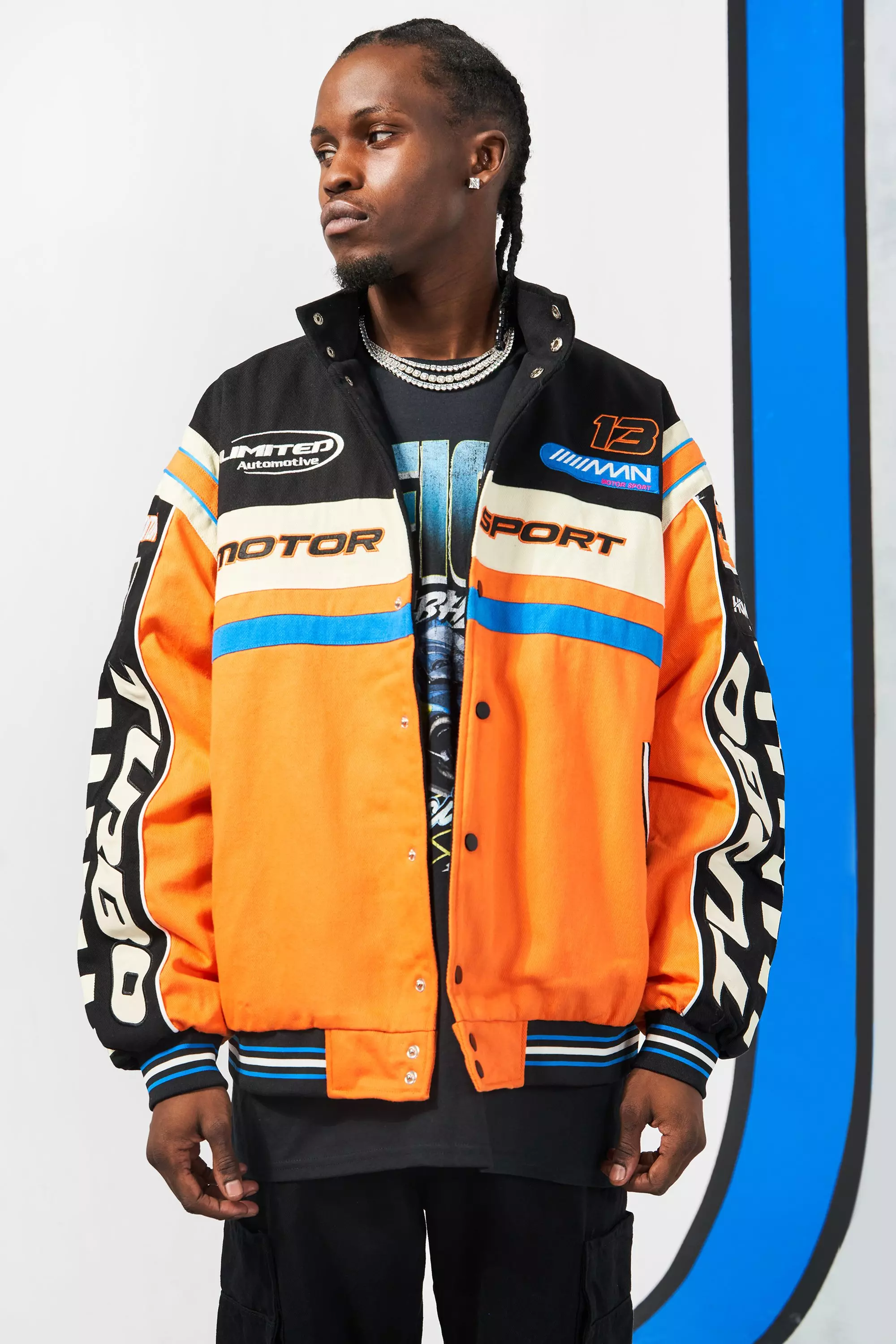 Veste discount motard oversize