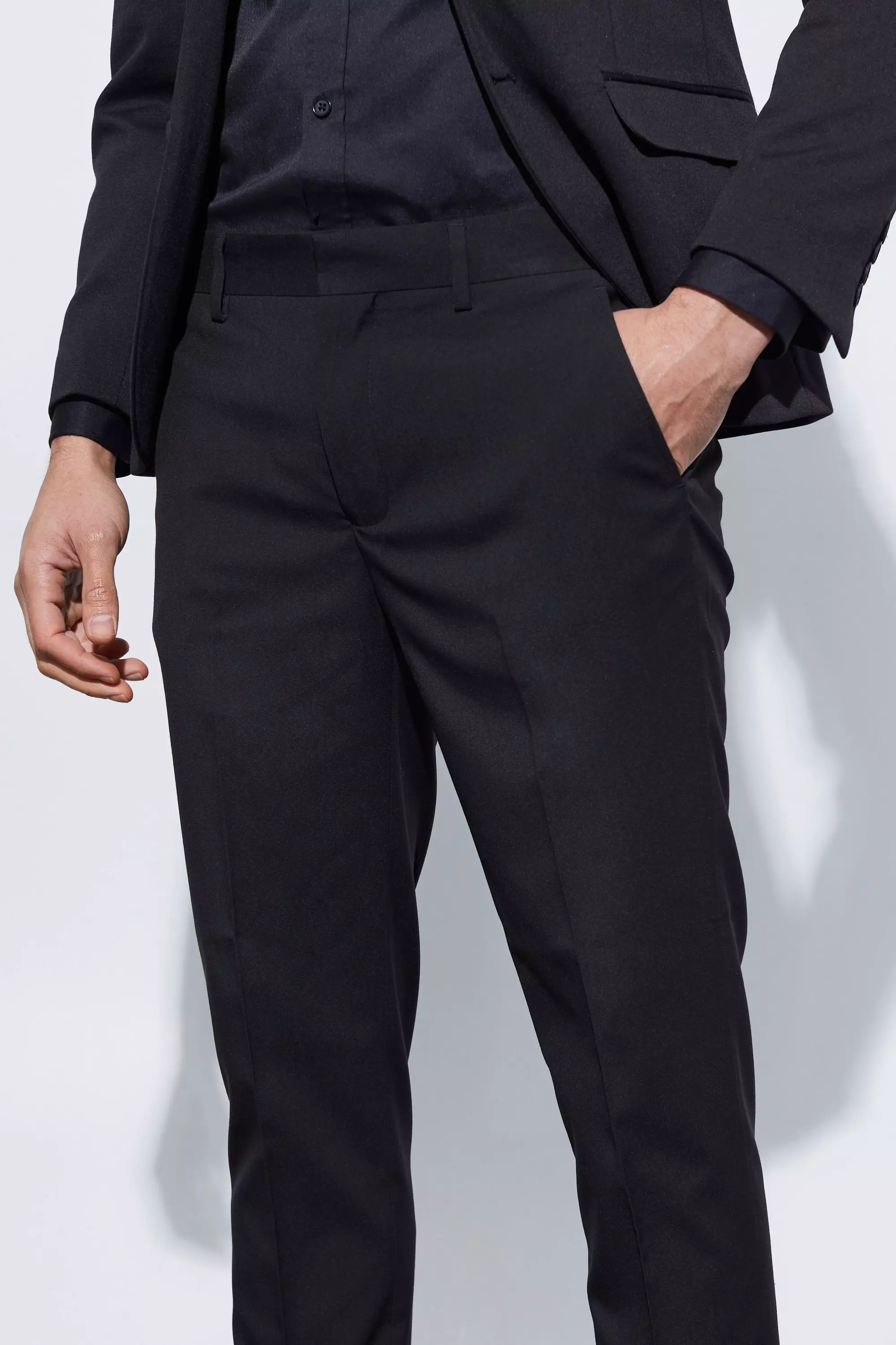 Skinny Black Suit Pants | boohooMAN USA