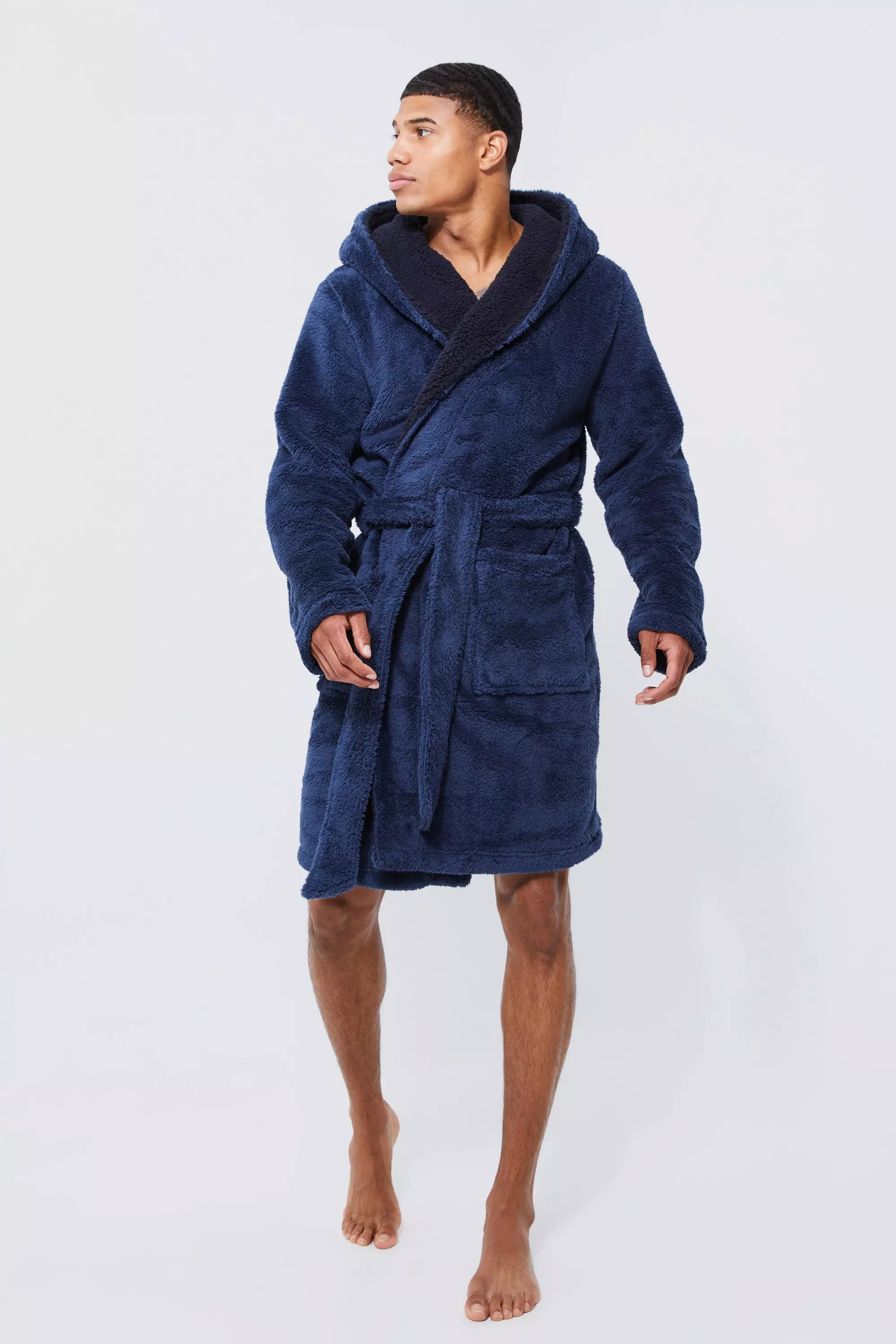 Asda mens dressing gown best sale with hood