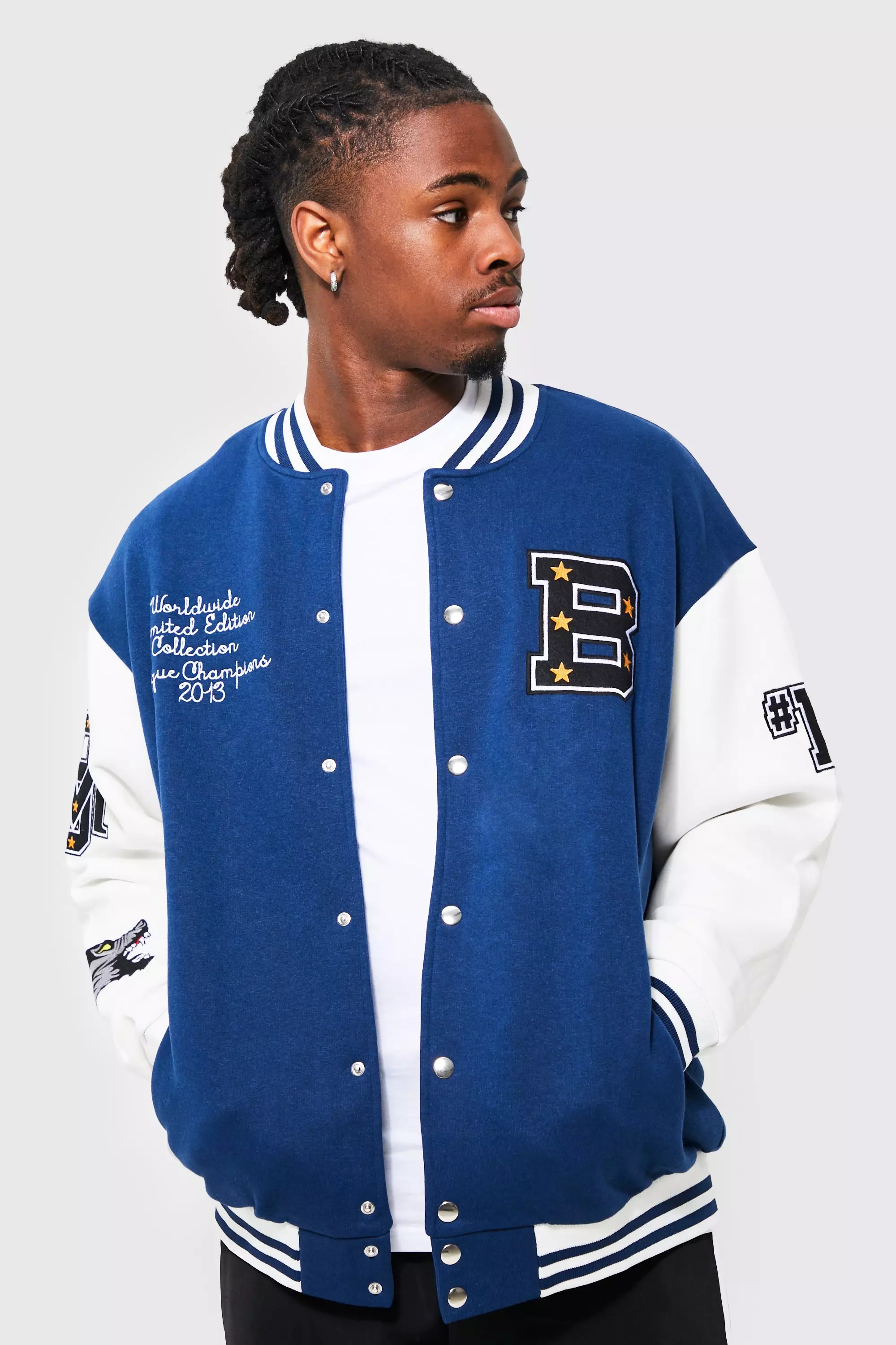 Heron Patches Wool Varsity Jacket - Filmsjackets