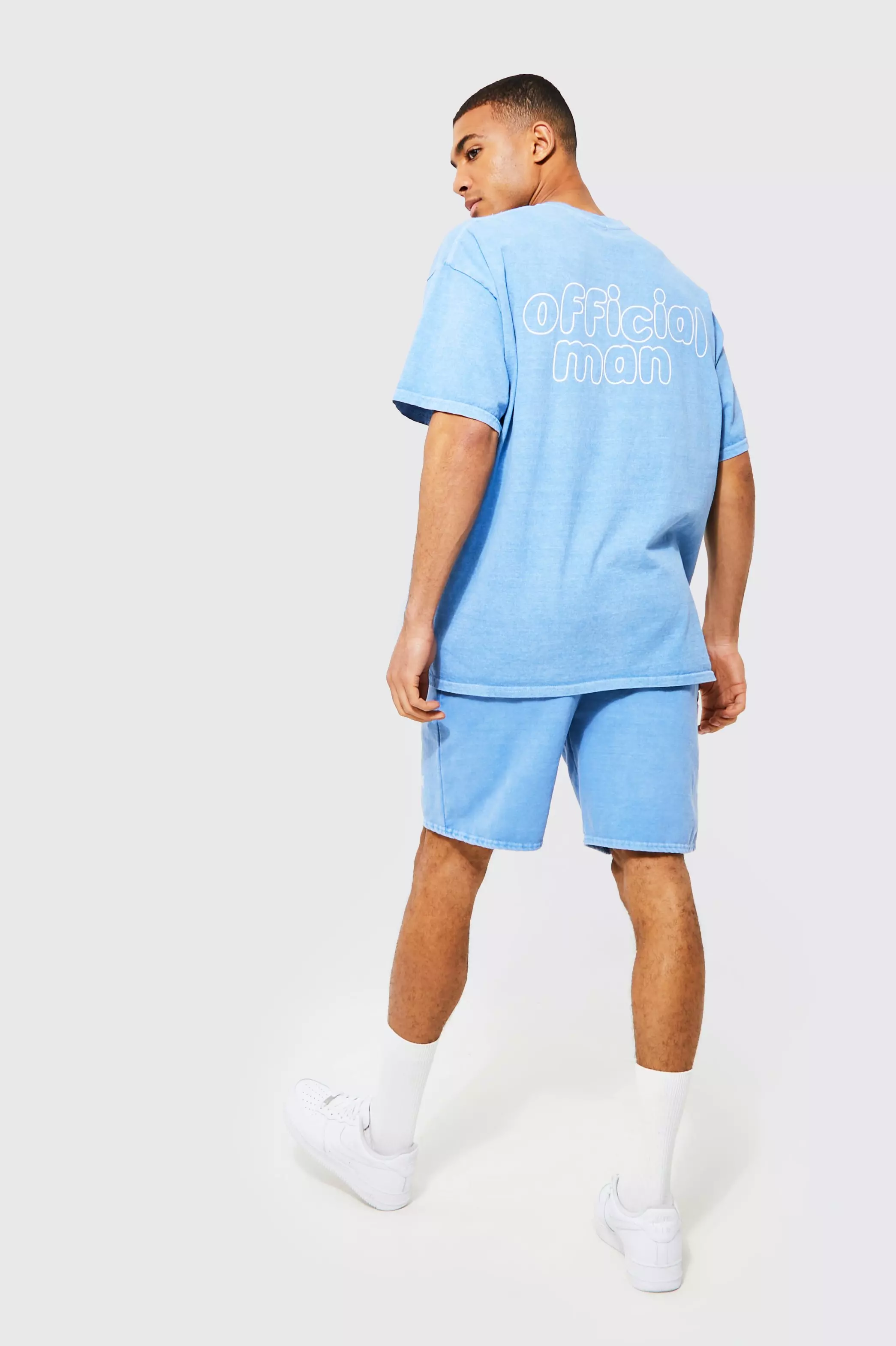 Buy Men's Blue Varsity Basketball Oversized T-shirt & Shorts Set