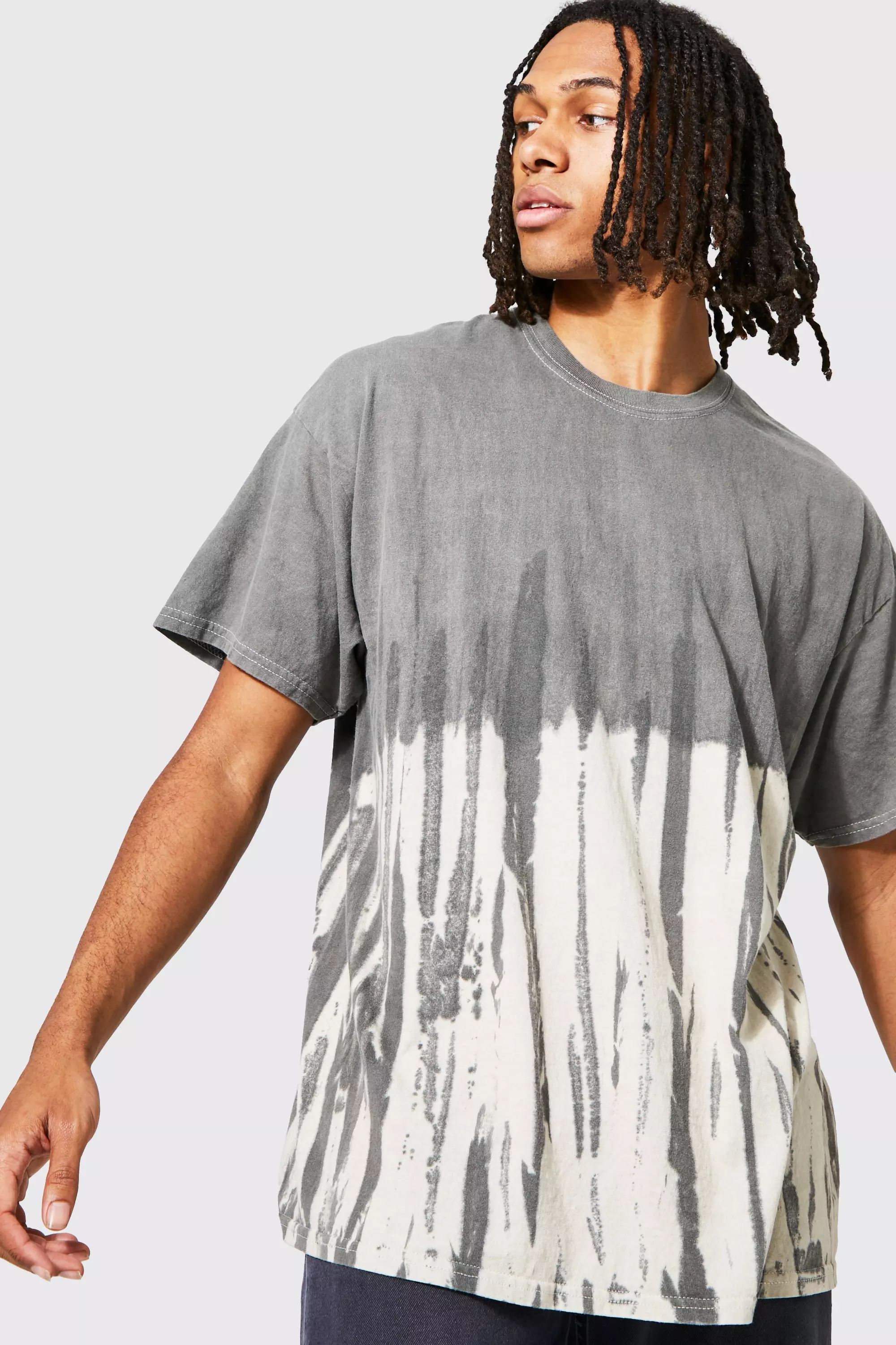 Gray shirt store bleach tie dye