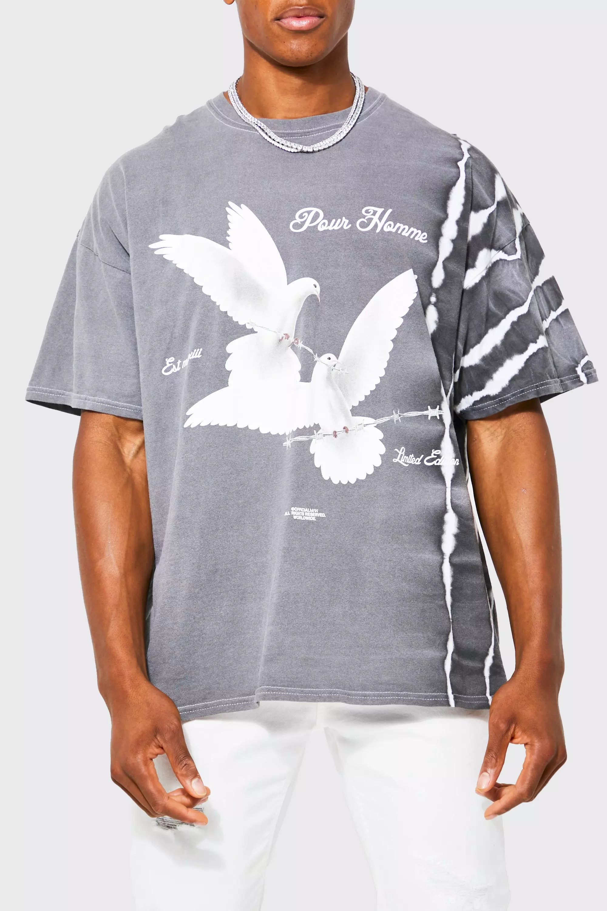 Reverse tie dye online grey shirt