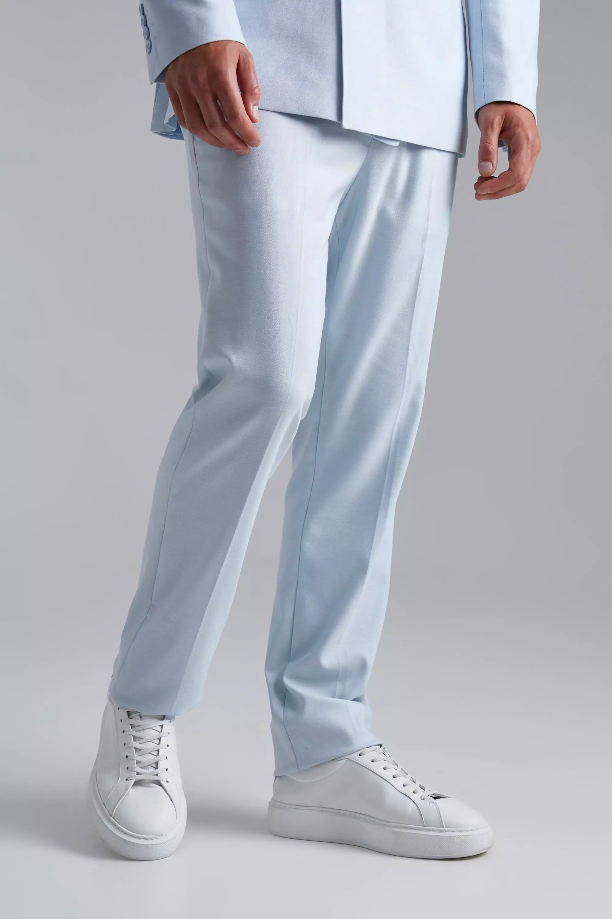 Skinny Light Blue Suit Trousers