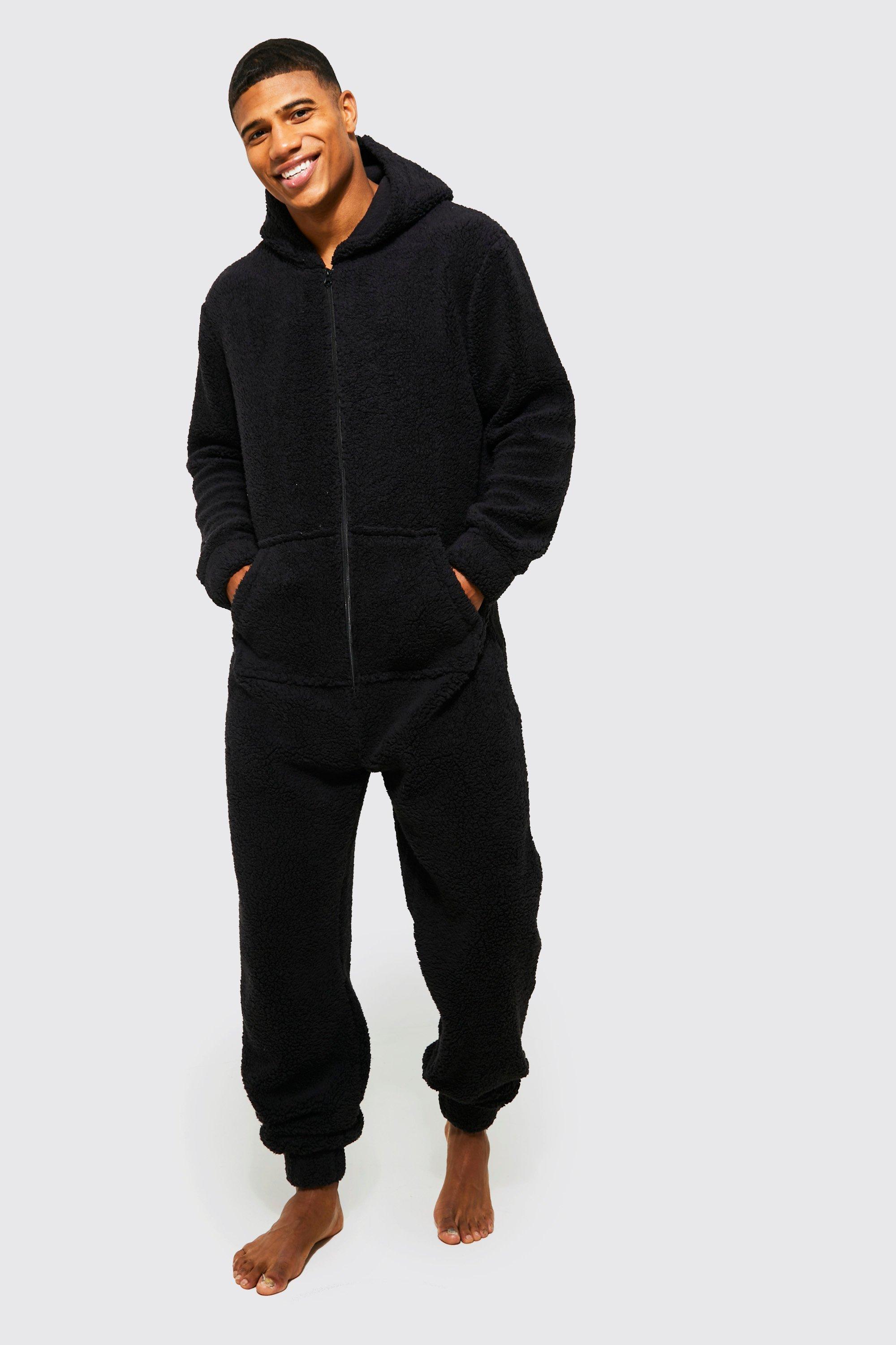 Mens Black Borg Onesie, Black