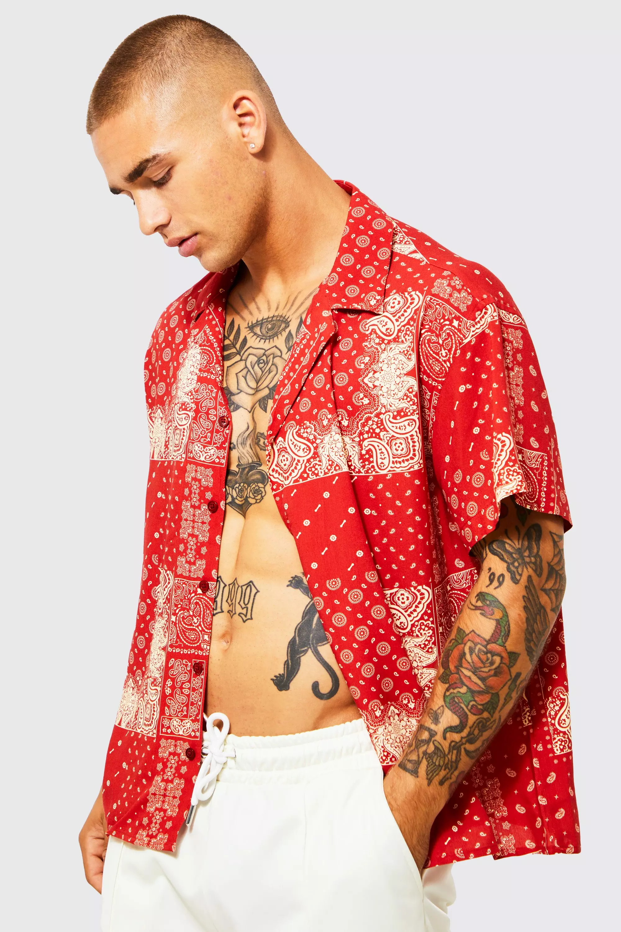 Ralph lauren best sale red bandana shirt