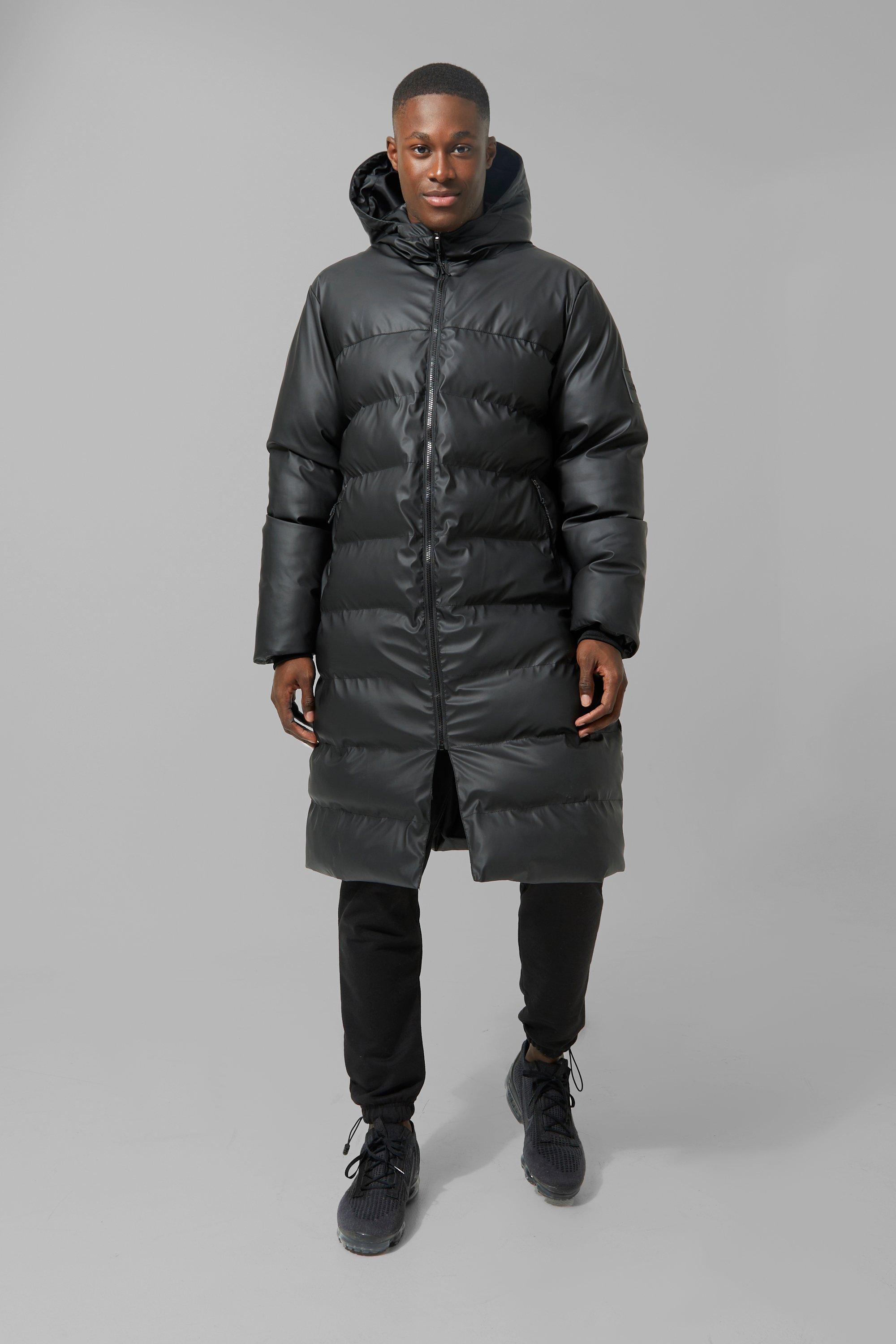 mens matte black puffer jacket