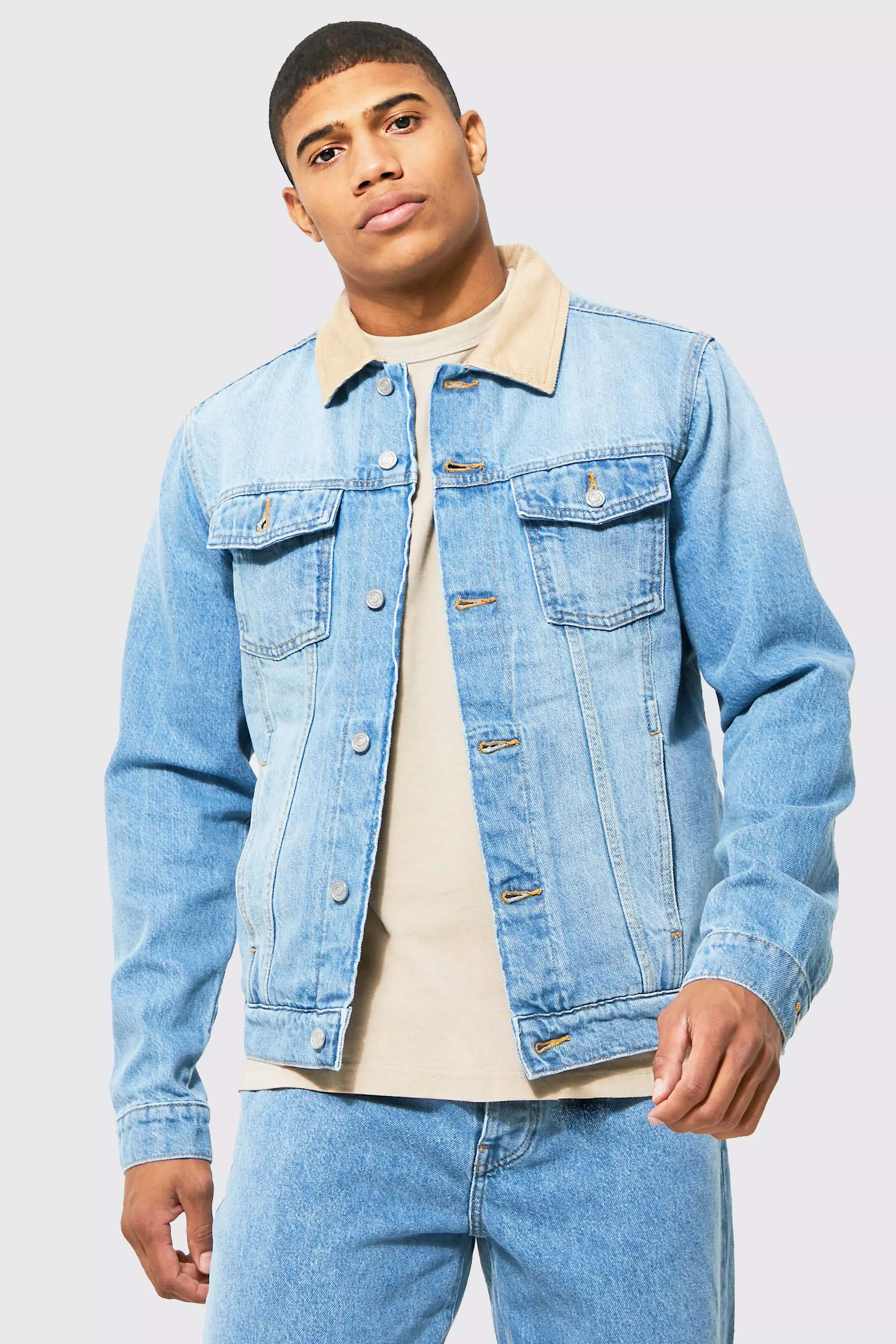 Men's Light Wash Denim Jackets