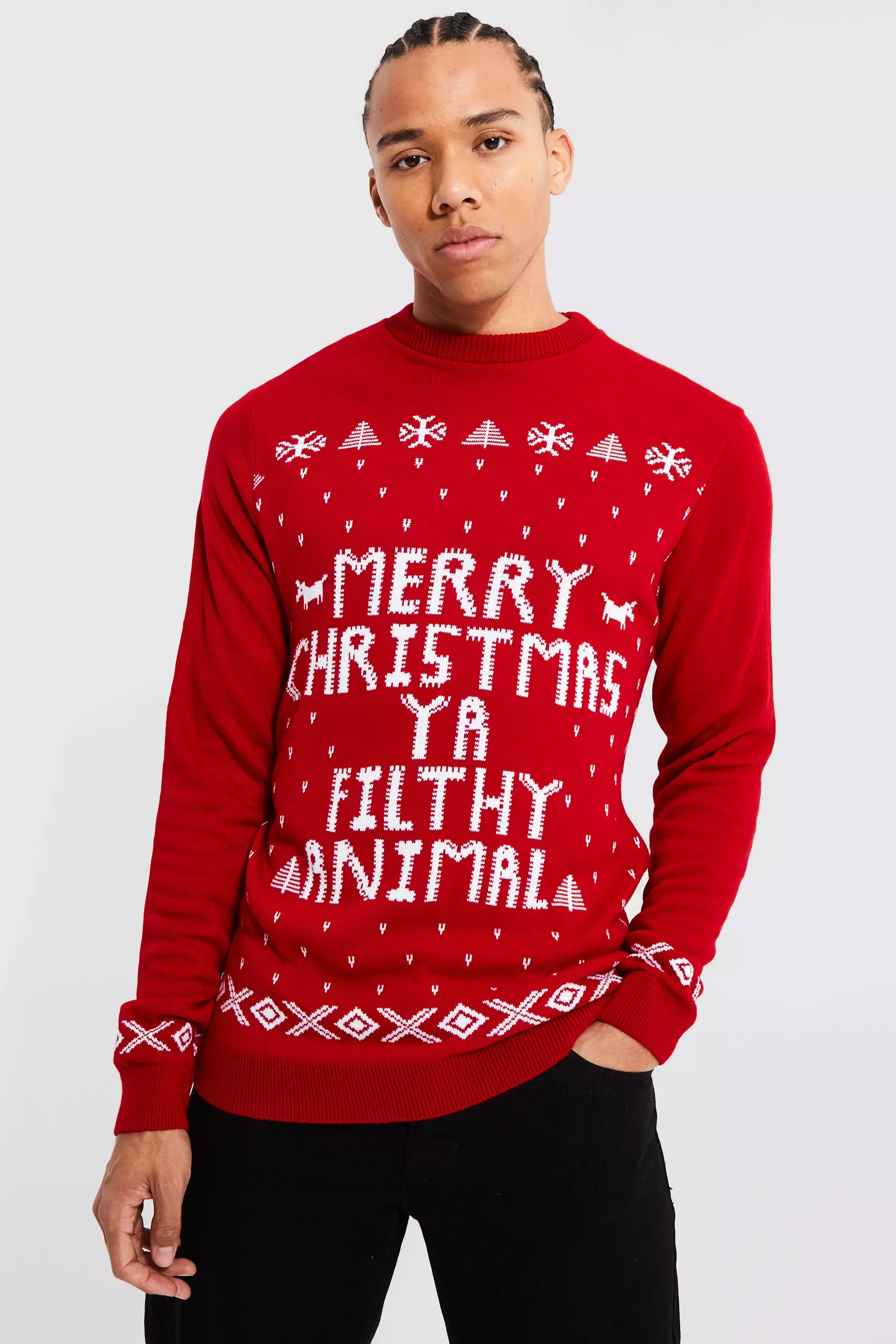 Christmas jumper filthy animal sale