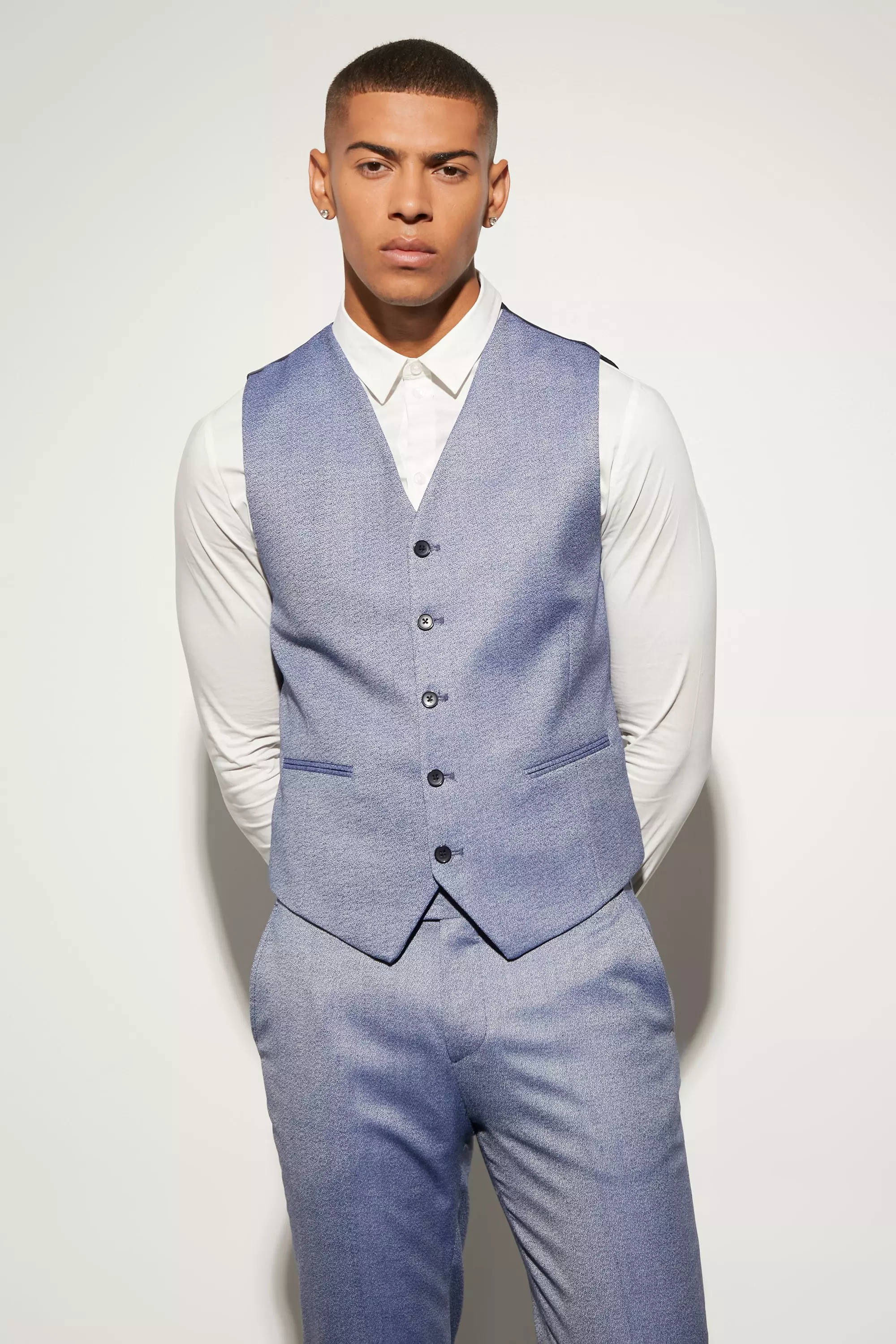 Textured waistcoat clearance