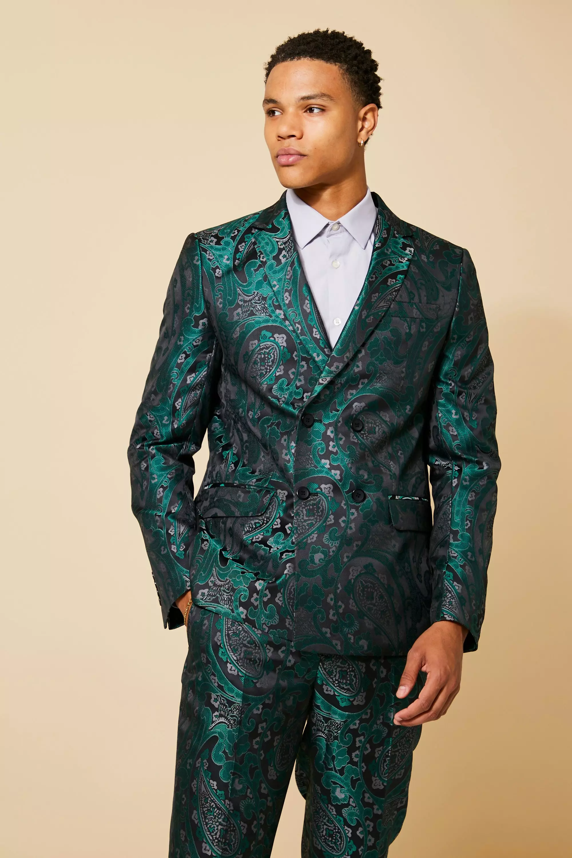 Double-Breasted Technical Jacquard Coat - Men - Ready-to-Wear