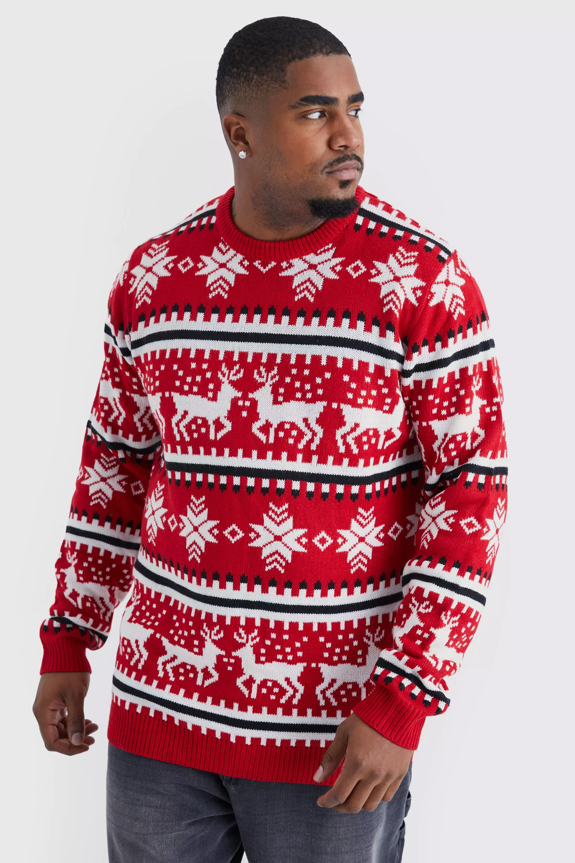 White christmas shop jumper mens