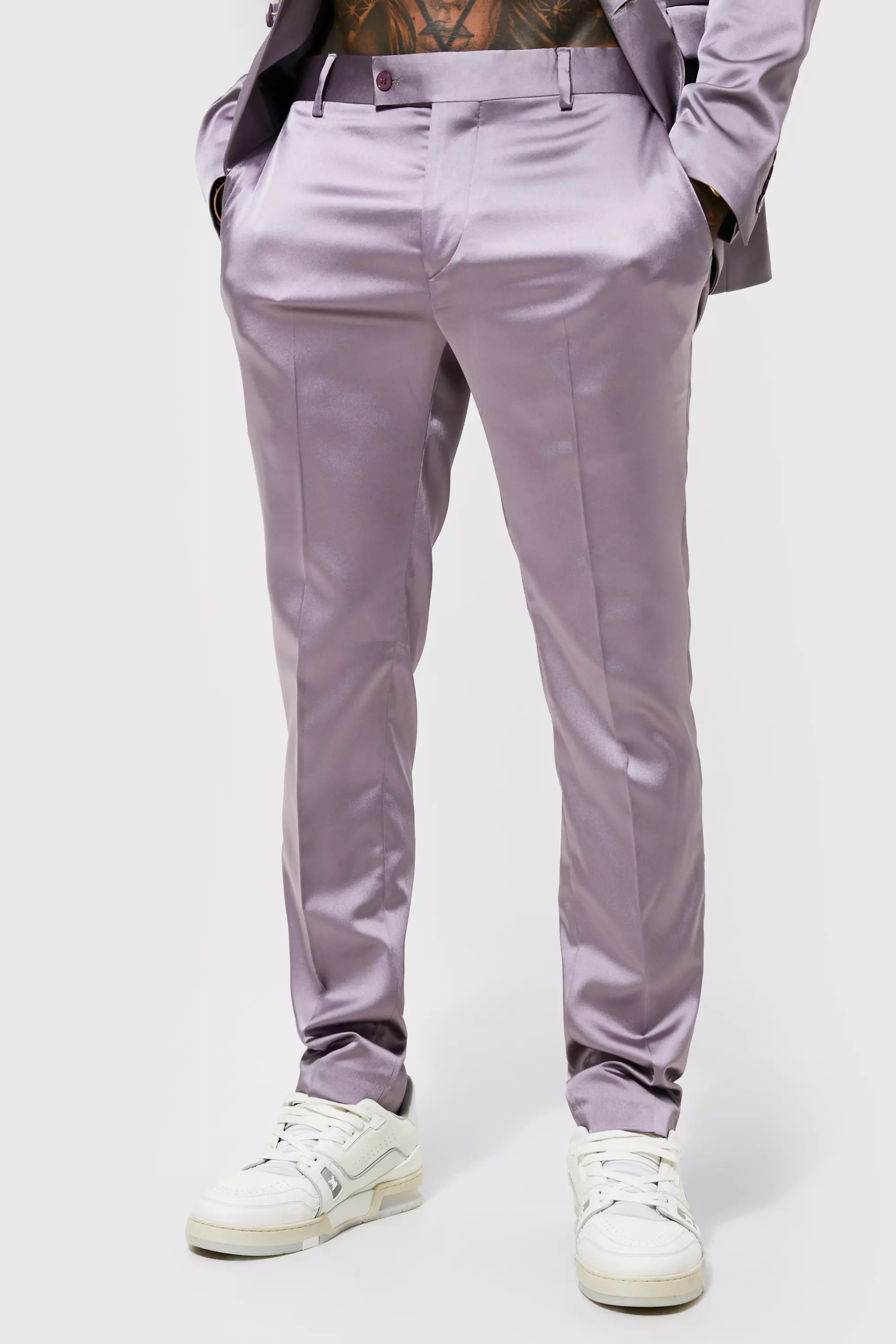 Satin 2024 skinny trousers