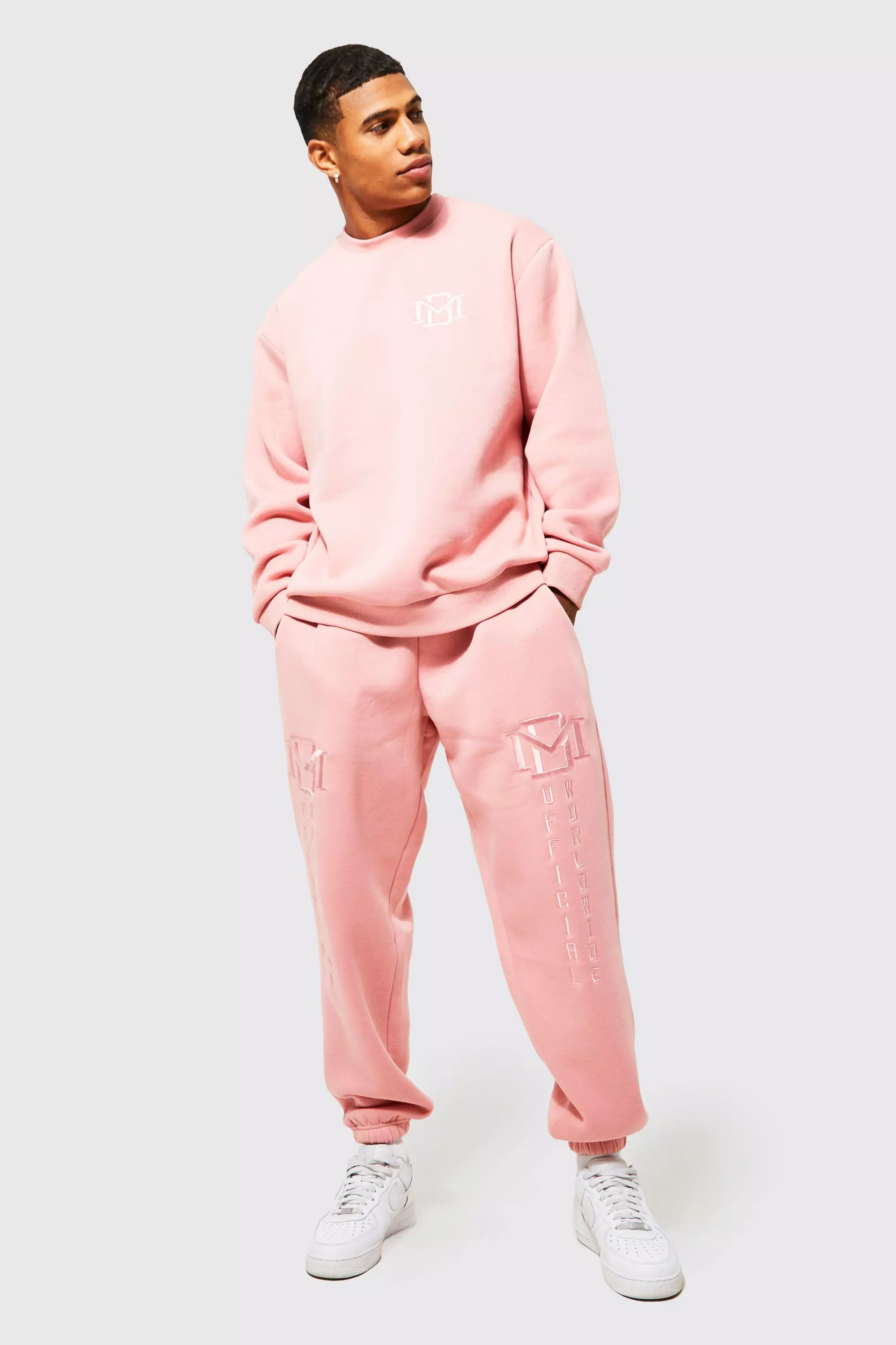 Baggy Bm Embroidered Sweater Tracksuit