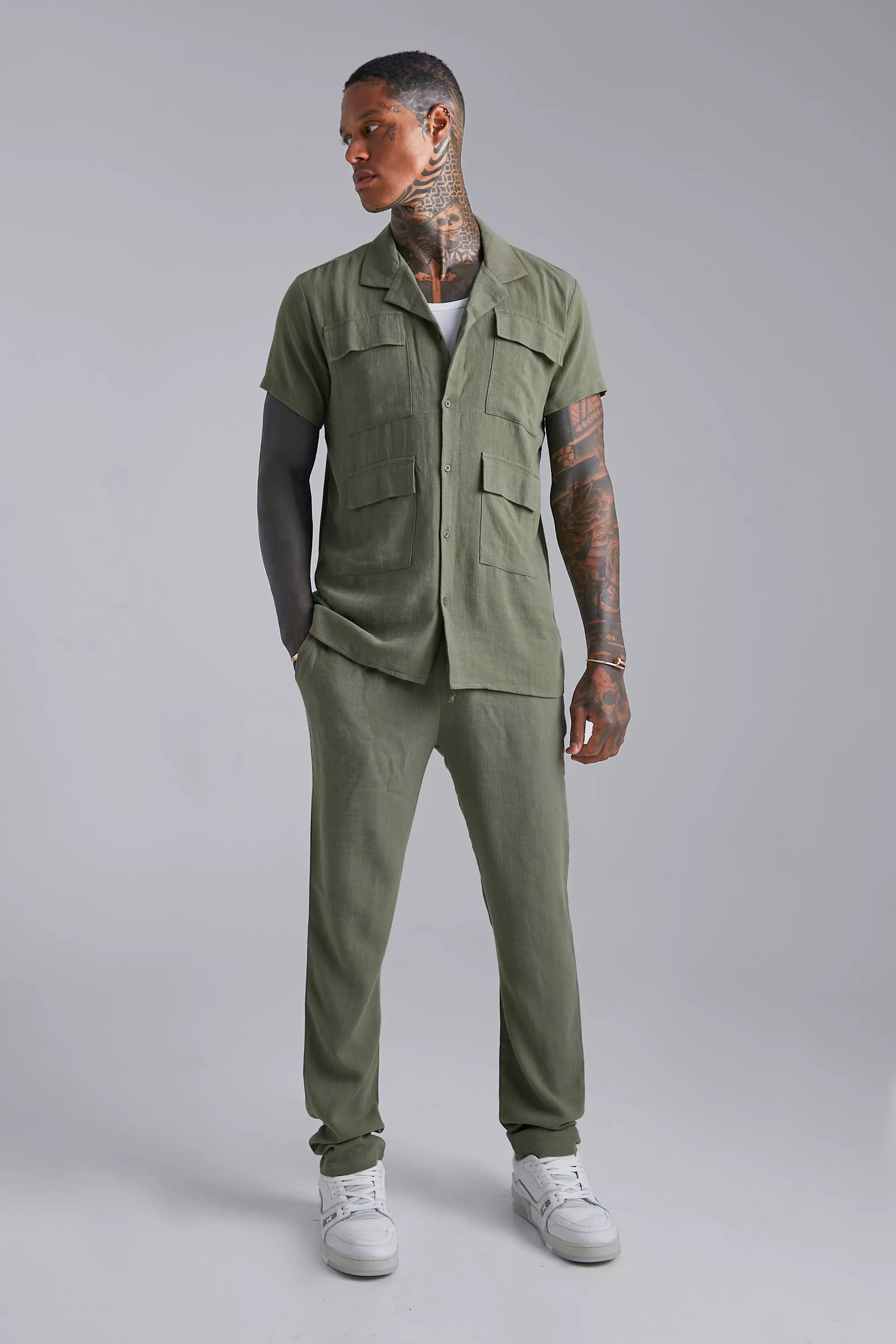 Ensemble chemise et pantalon cargo