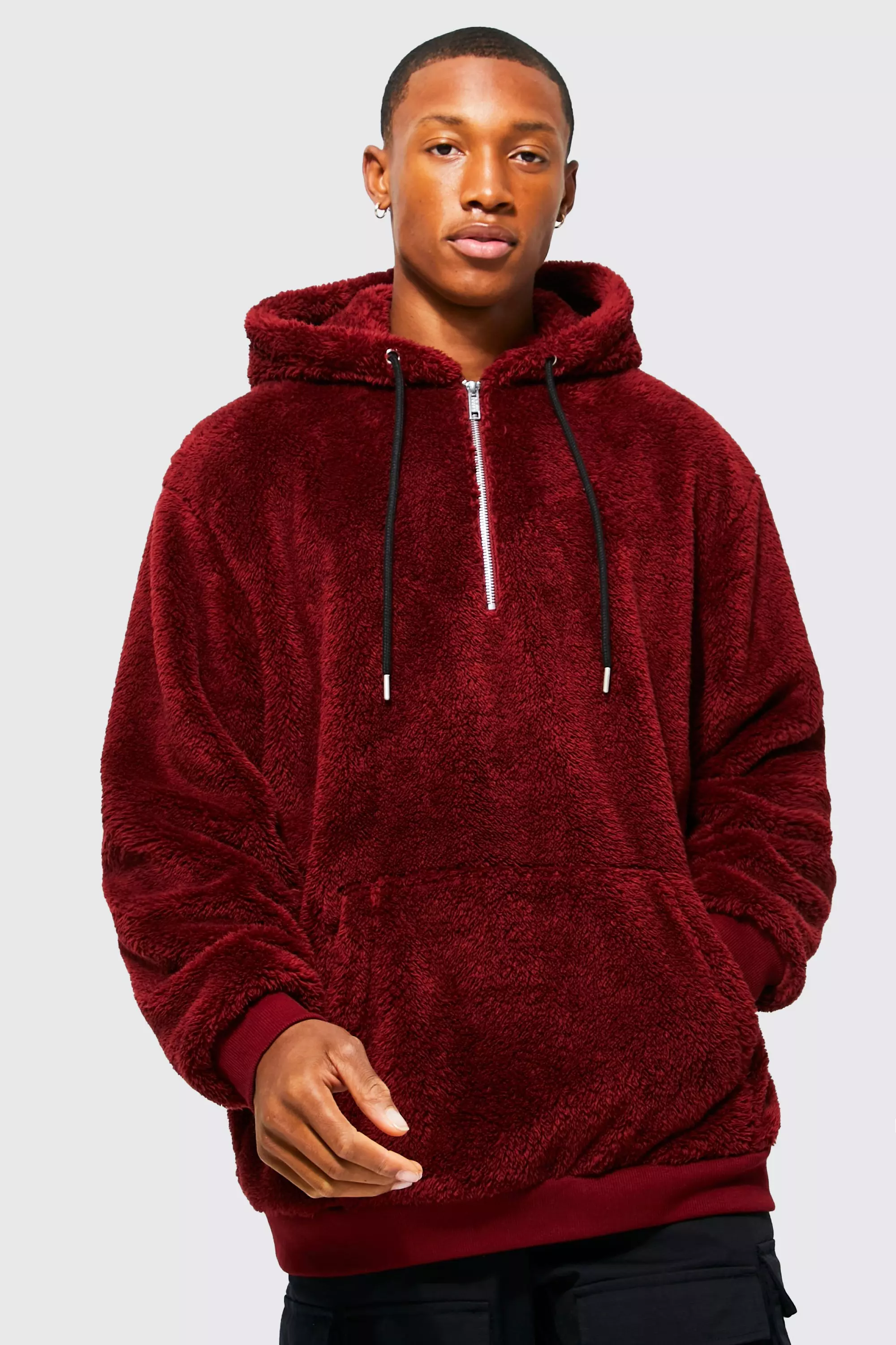 Velvet hoodie online oversized