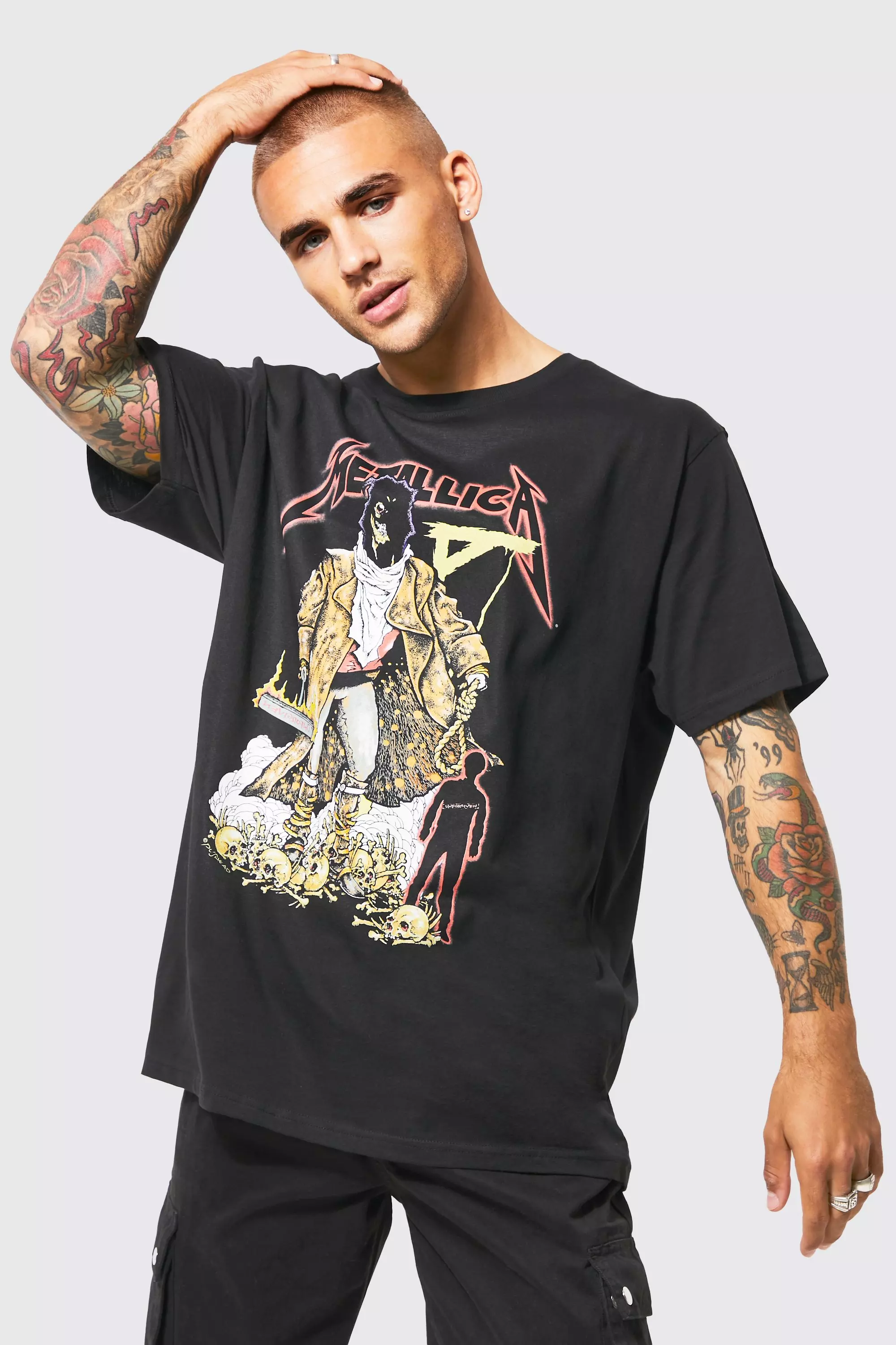 Oversized metallica t hot sale shirt