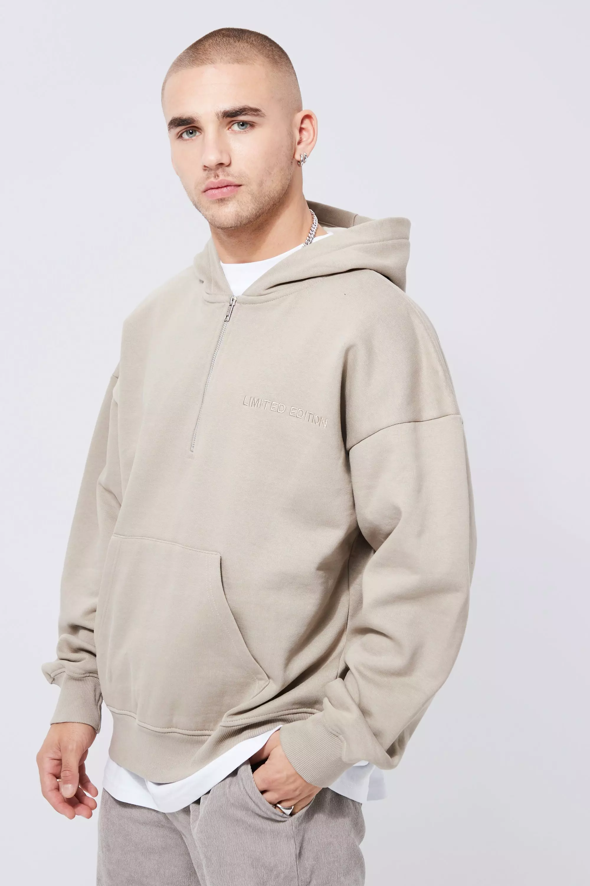 Oversized Heavyweight Limited Half Zip Hoodie