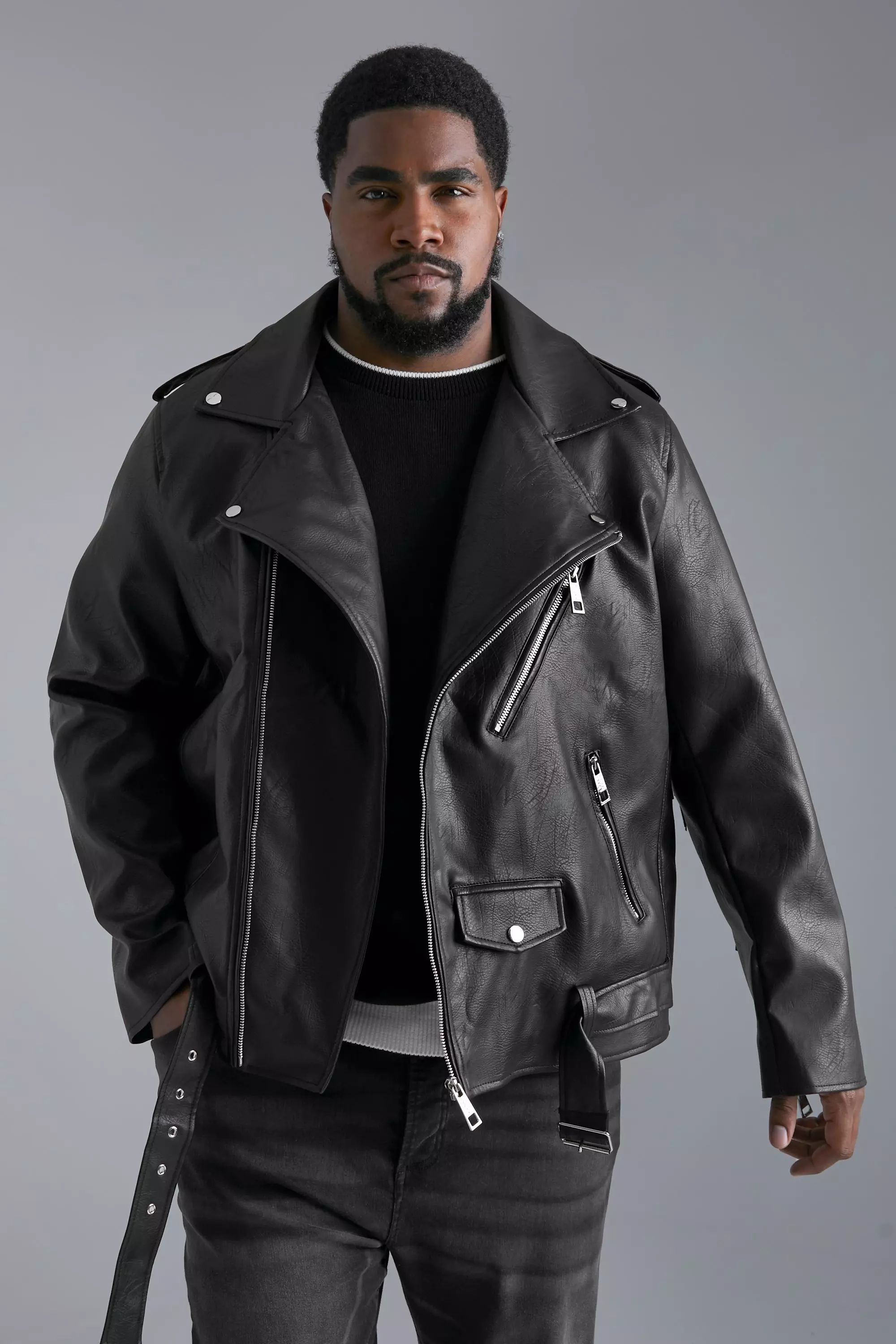 black biker jacket plus size